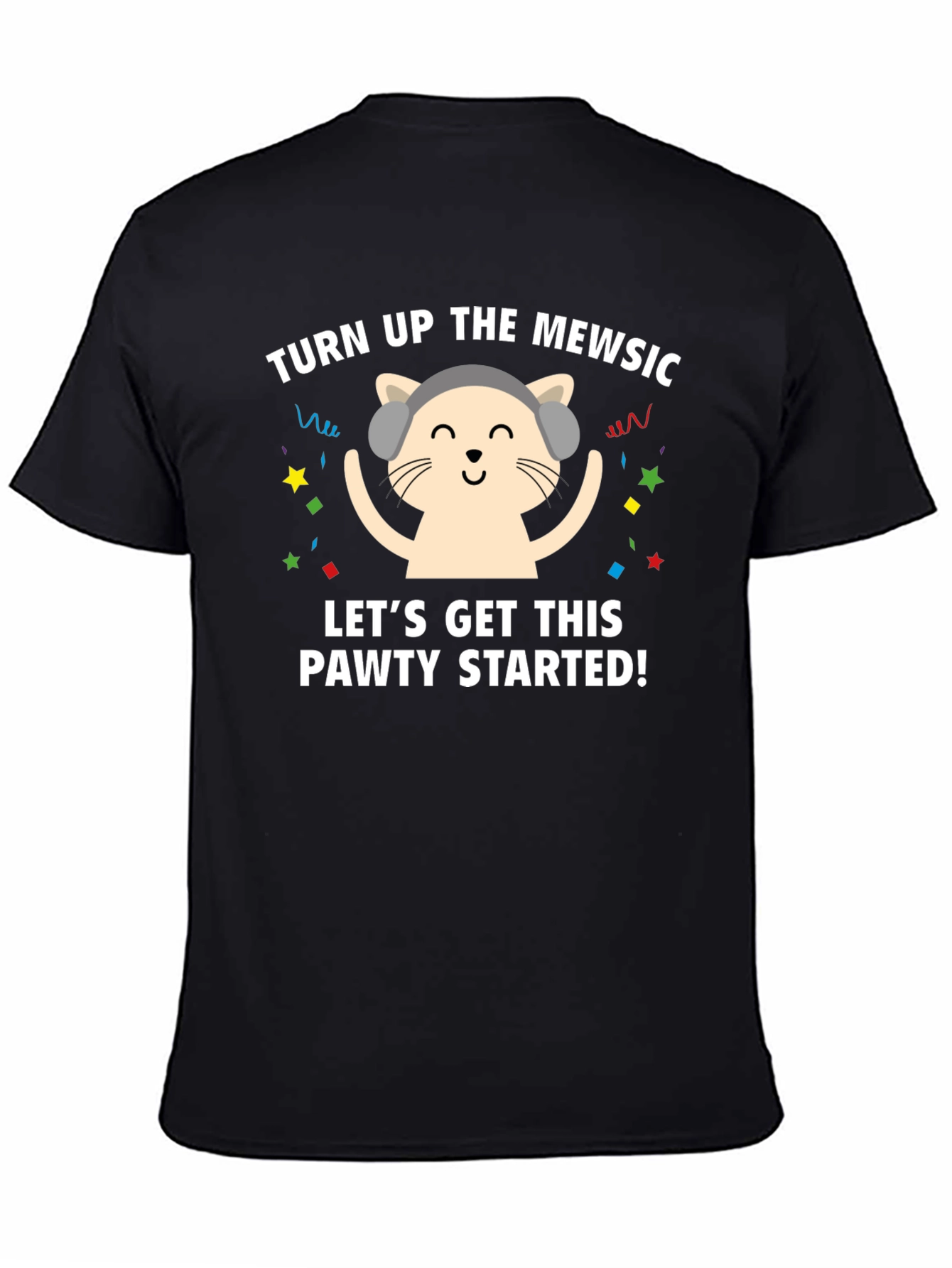 Turn Up The Mewsic Cat Graphic Tee