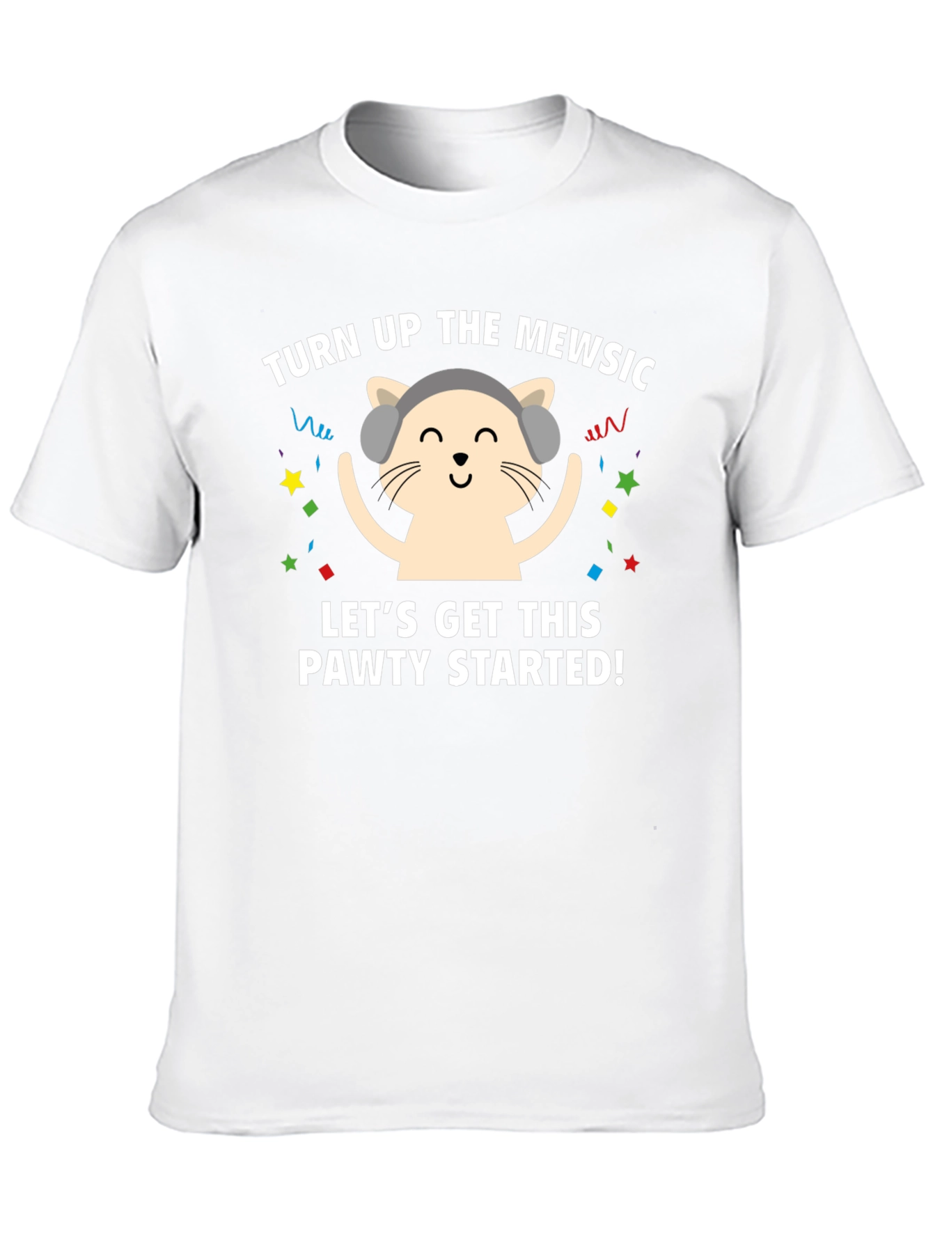 Turn Up The Mewsic Cat Graphic Tee
