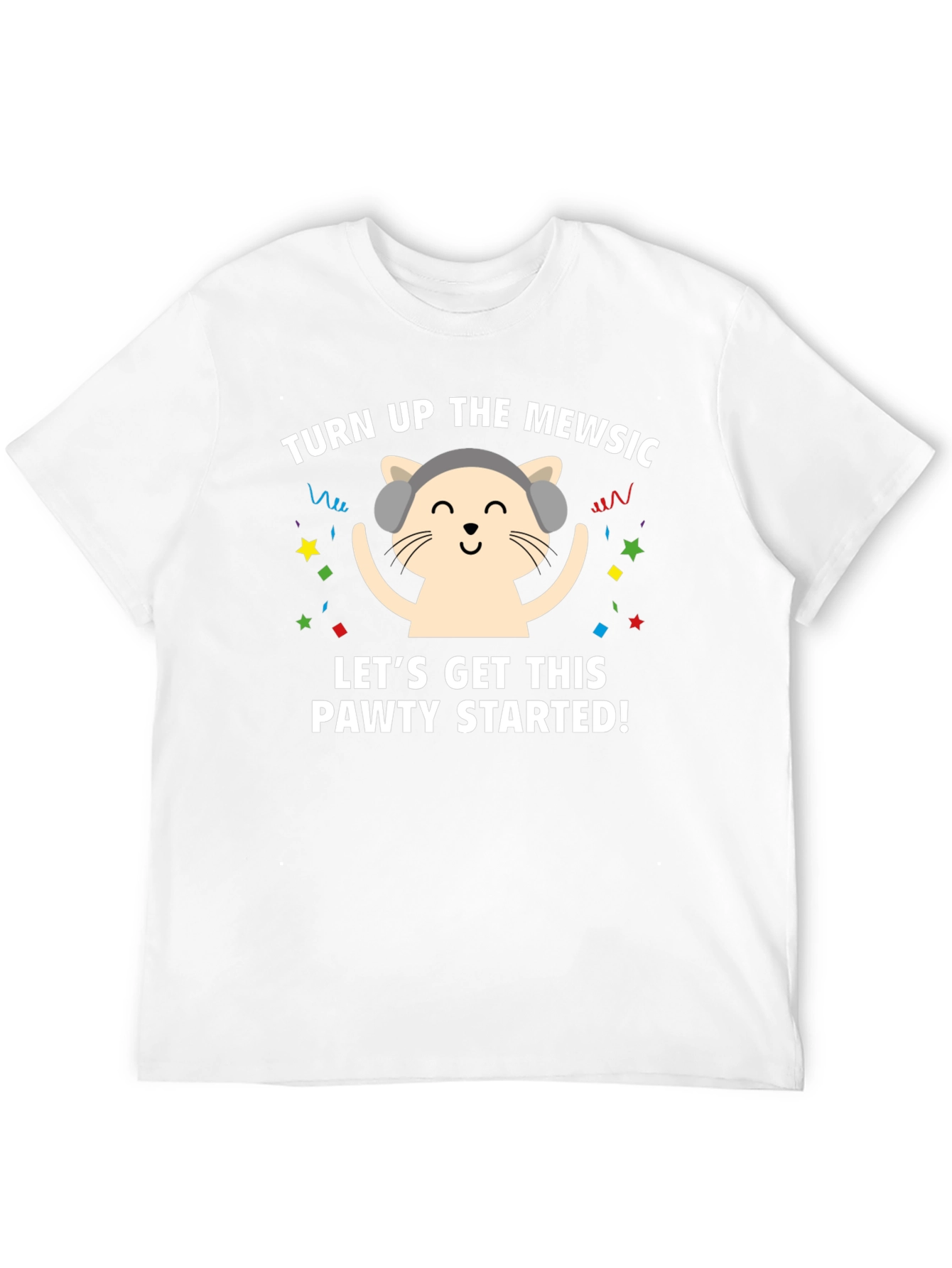 Turn Up The Mewsic Cat Graphic Tee