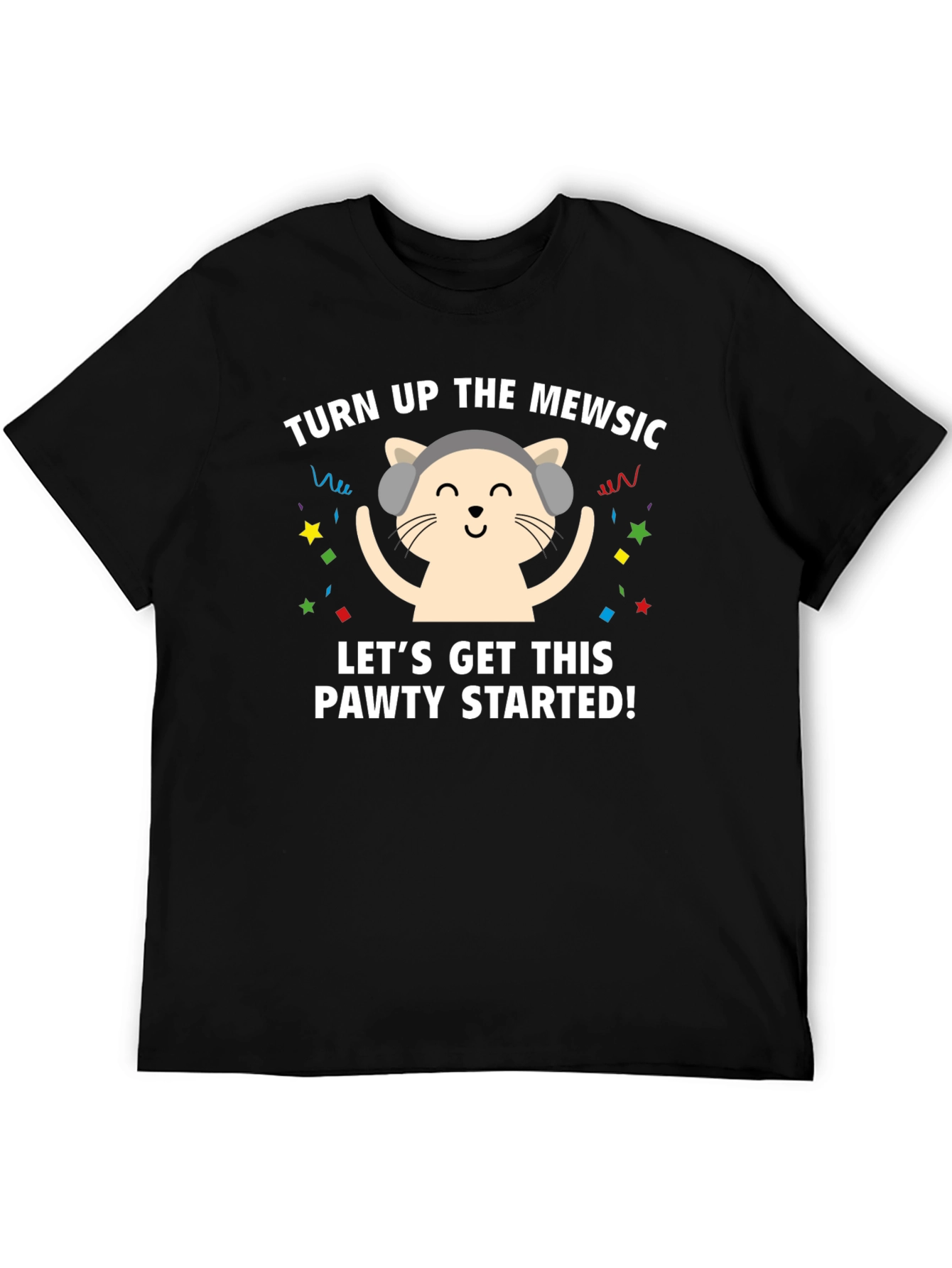 Turn Up The Mewsic Cat Graphic Tee