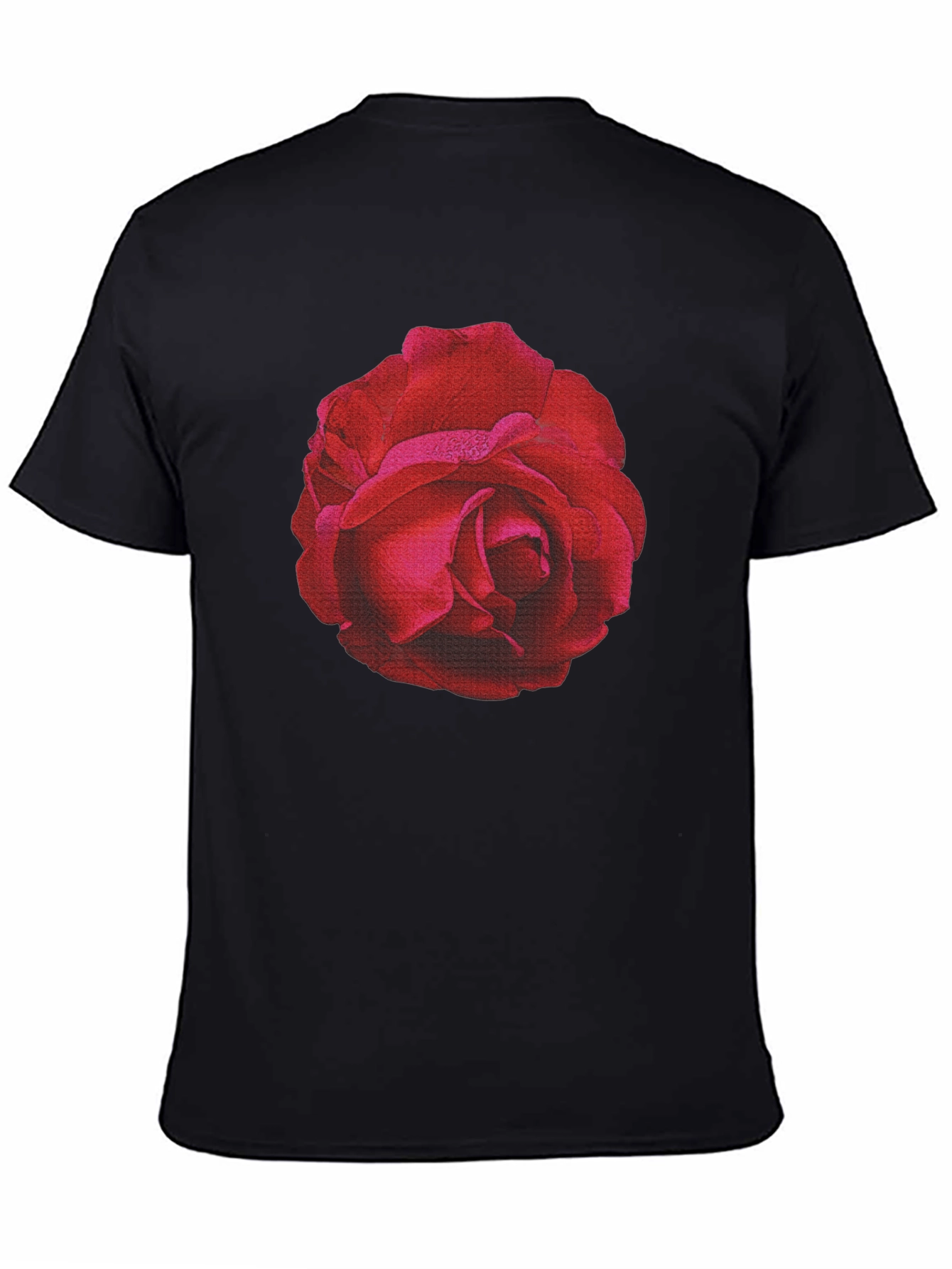 Rose Graphic T-Shirt - Black Cotton Tee
