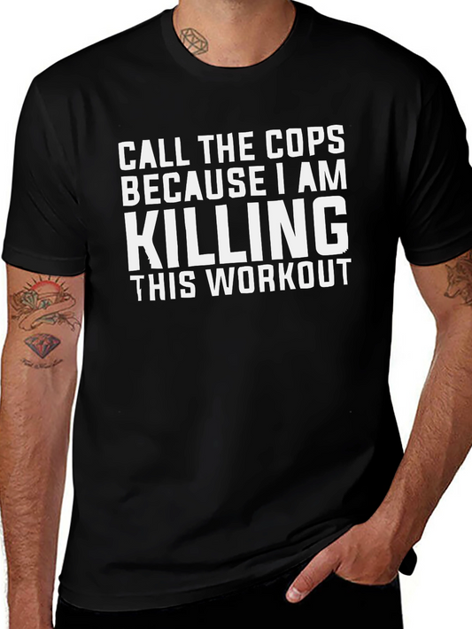 Call the Cops Workout T-Shirt - Black