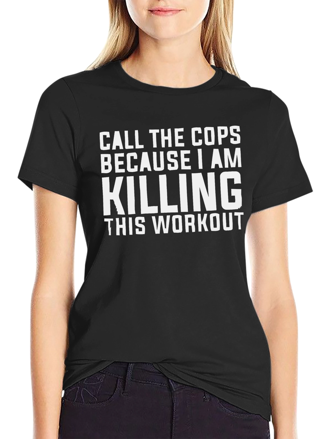 Call the Cops Workout T-Shirt - Black
