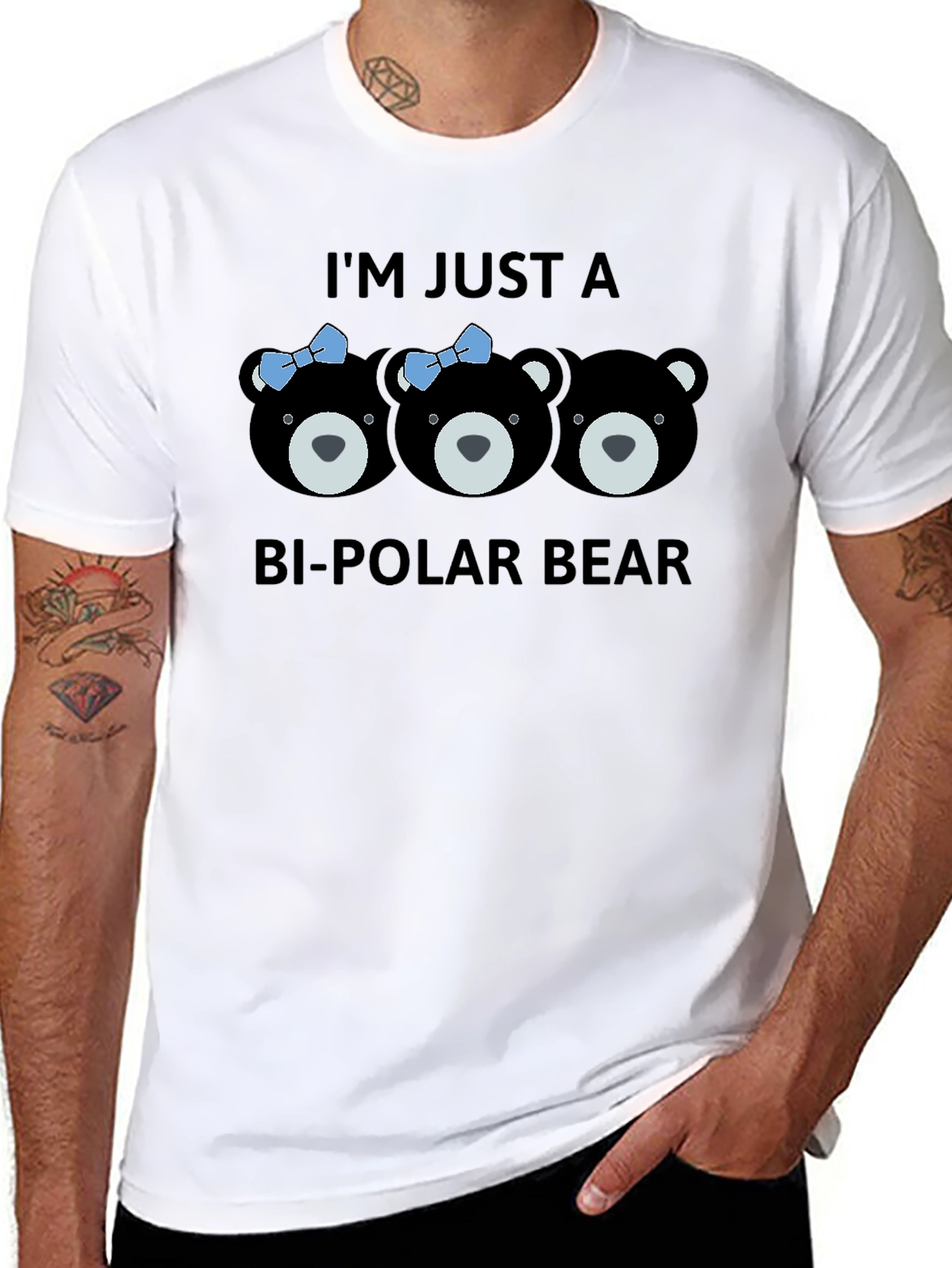 Bipolar Bear Graphic Tee - Unique Humor T-Shirt