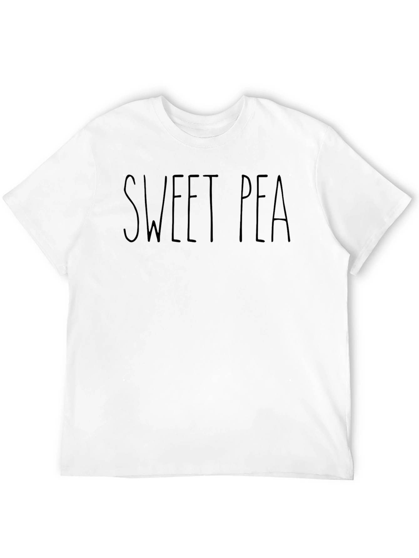 Sweet Pea Black T-Shirt - Casual Graphic Tee
