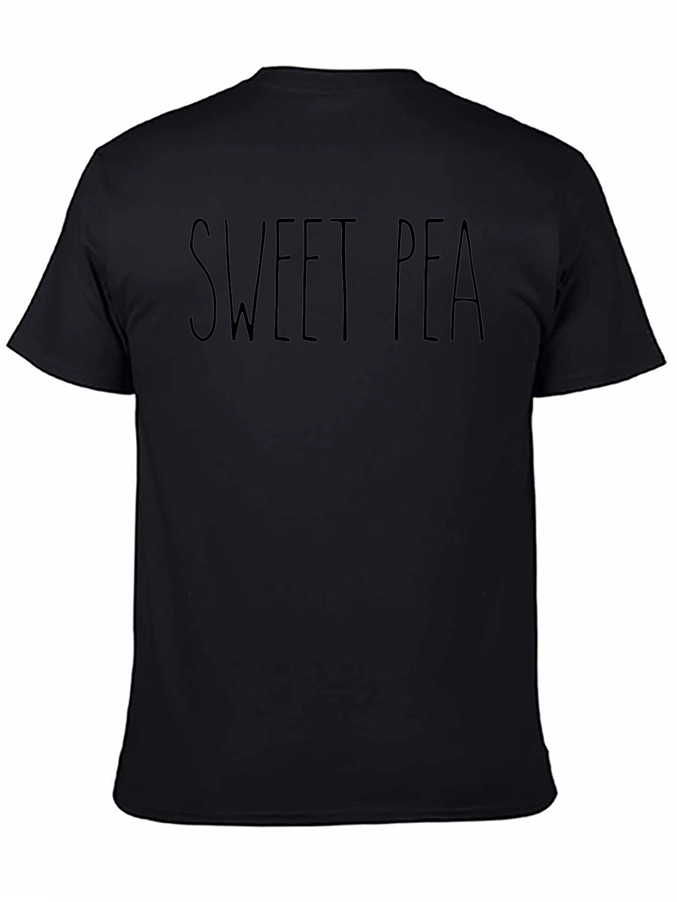 Sweet Pea Black T-Shirt - Casual Graphic Tee