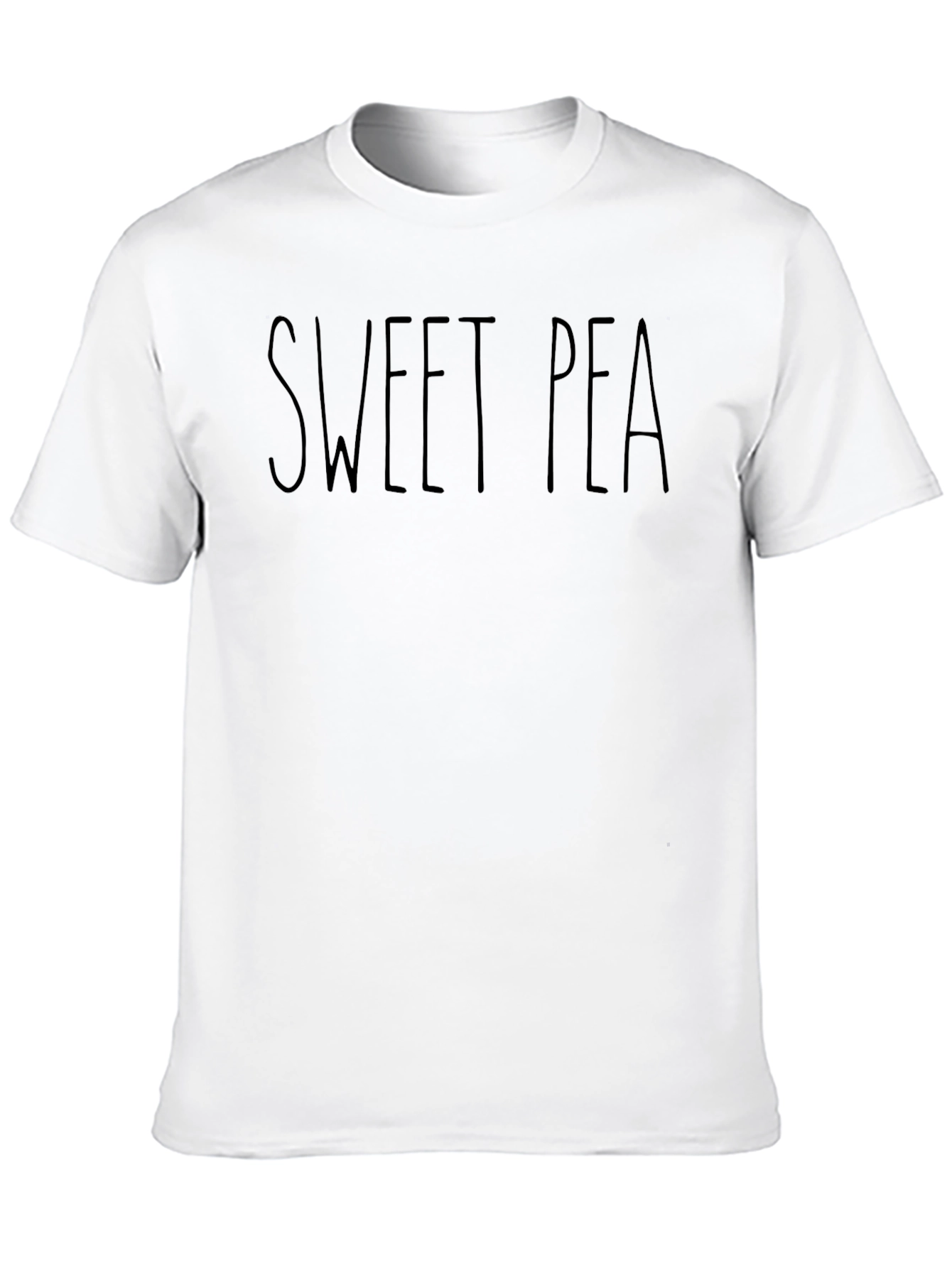 Sweet Pea Black T-Shirt - Casual Graphic Tee
