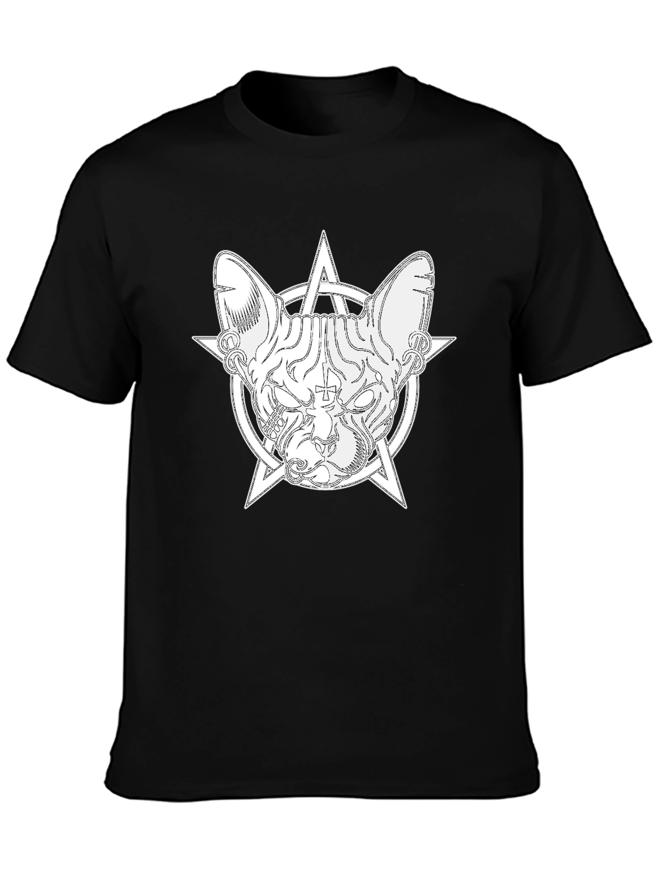 Occult Cat T-Shirt - Stylish Graphic Tee
