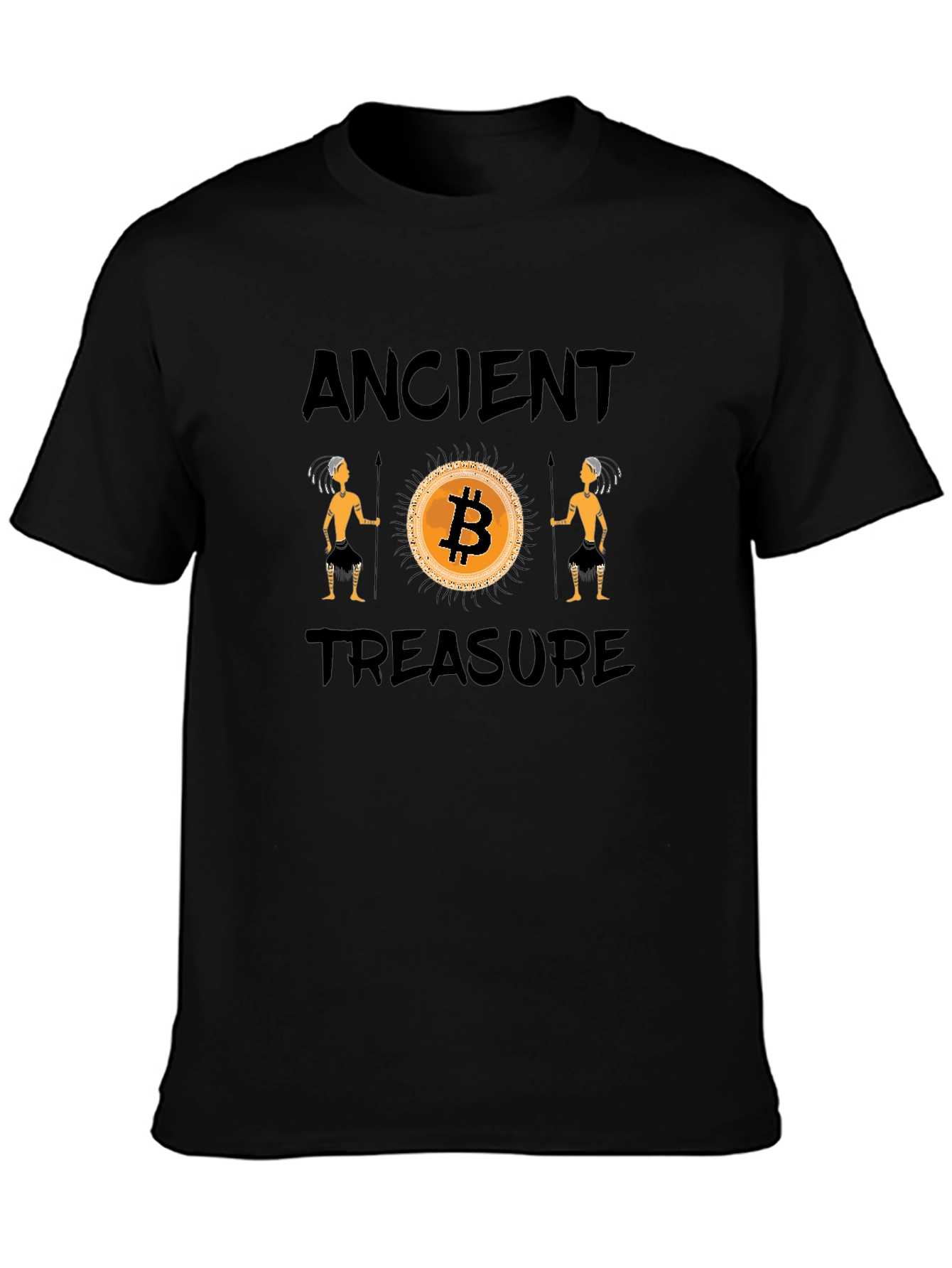 Bitcoin Ancient Treasure Black T-Shirt