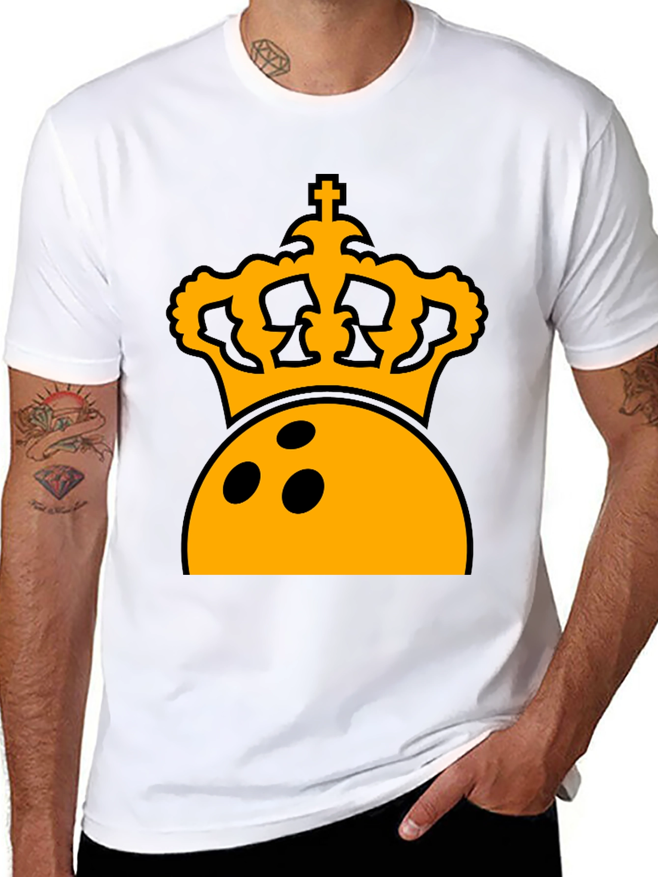 Bowling King T-Shirt - Crown Graphic Tee