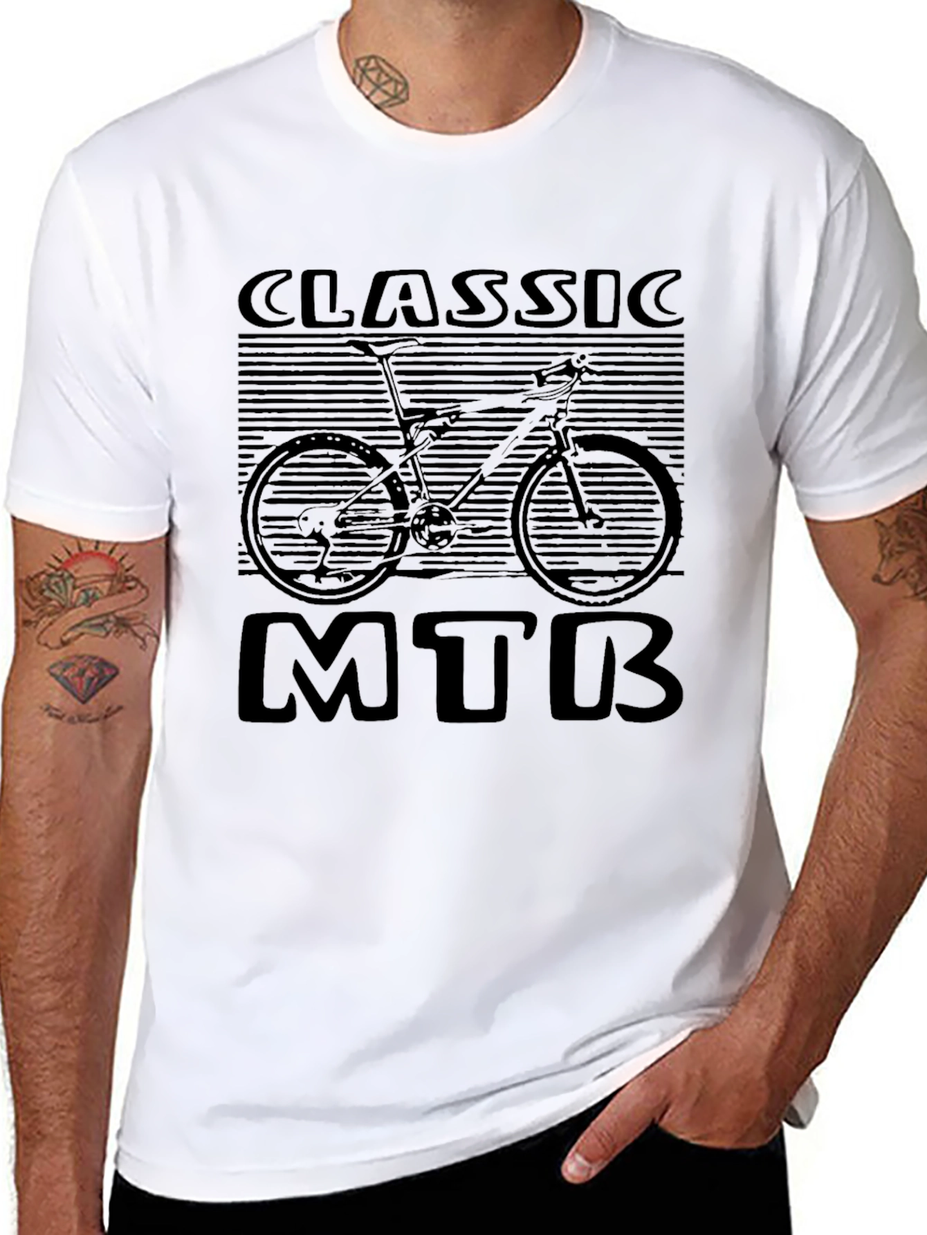 Classic MTB Graphic T-Shirt - Mountain Bike Design