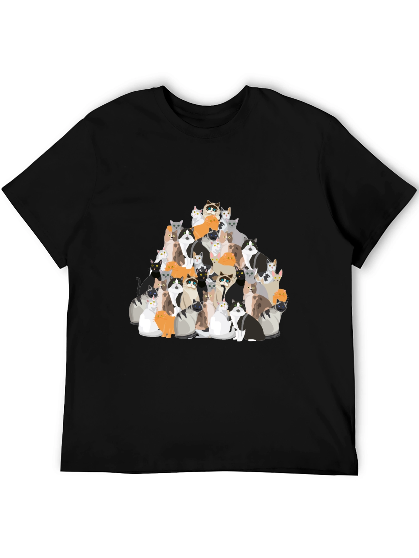 Cat Pile T-Shirt - Crazy Cat Lover Tee