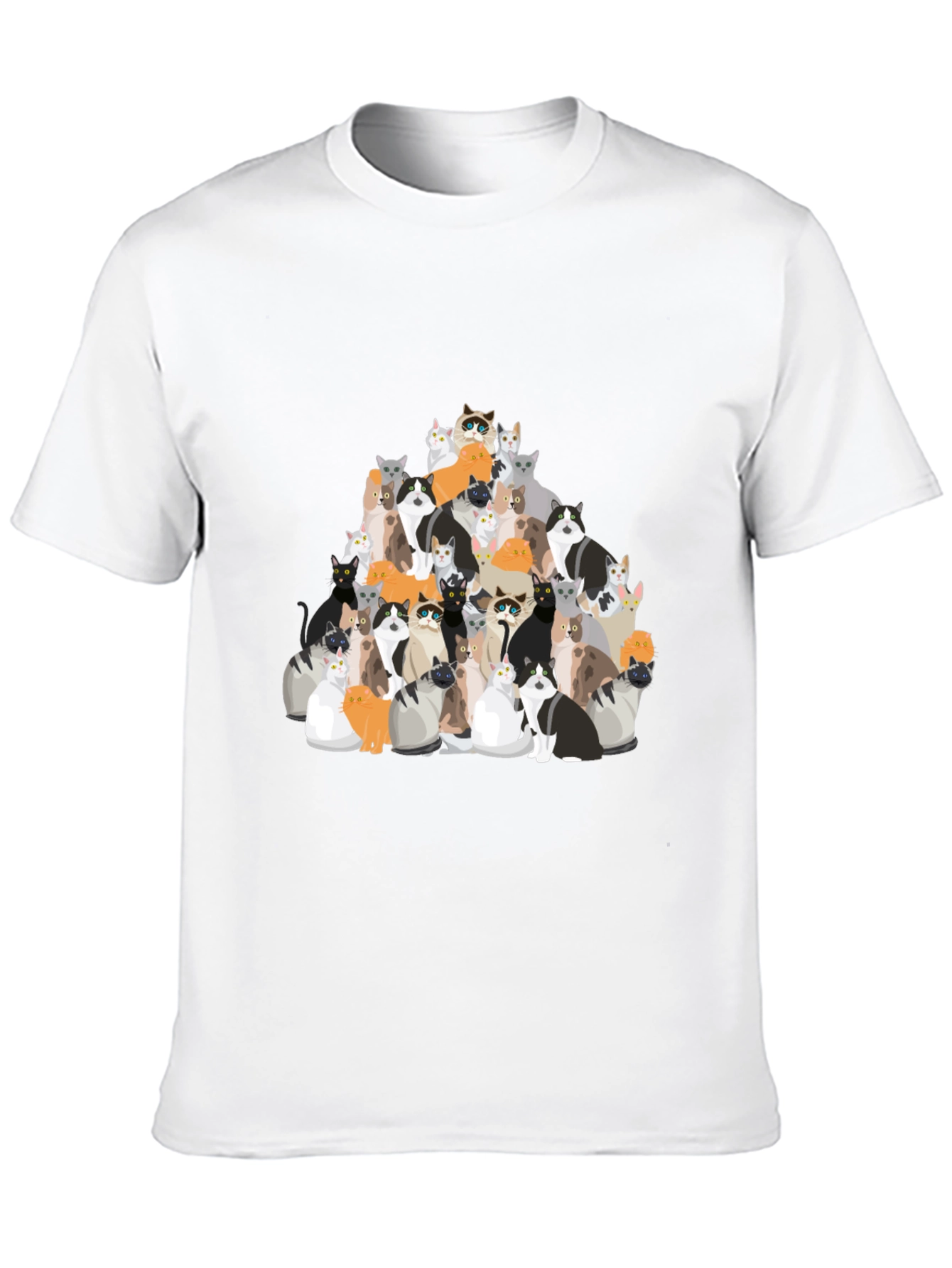 Cat Pile T-Shirt - Crazy Cat Lover Tee
