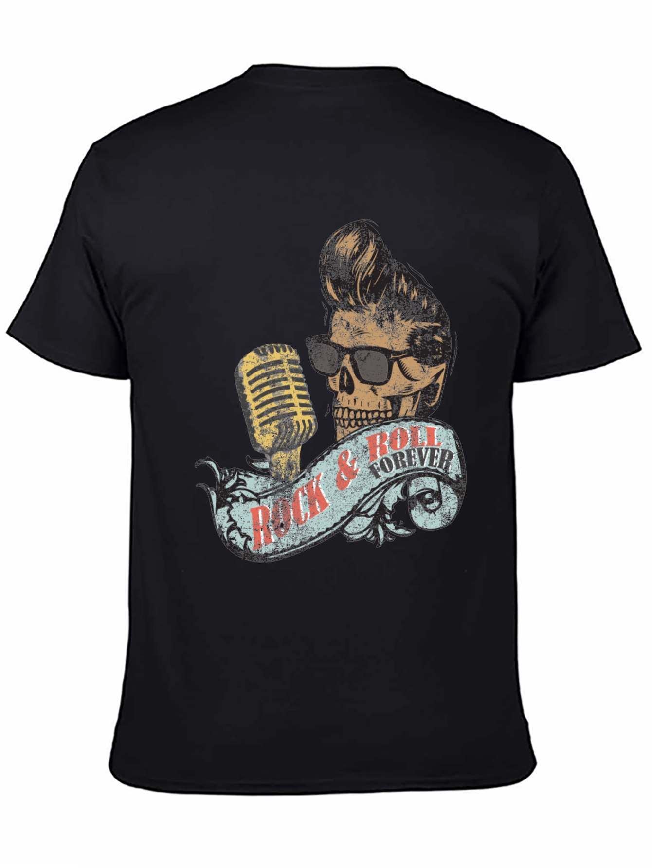 Rock & Roll Forever Skull Graphic T-Shirt