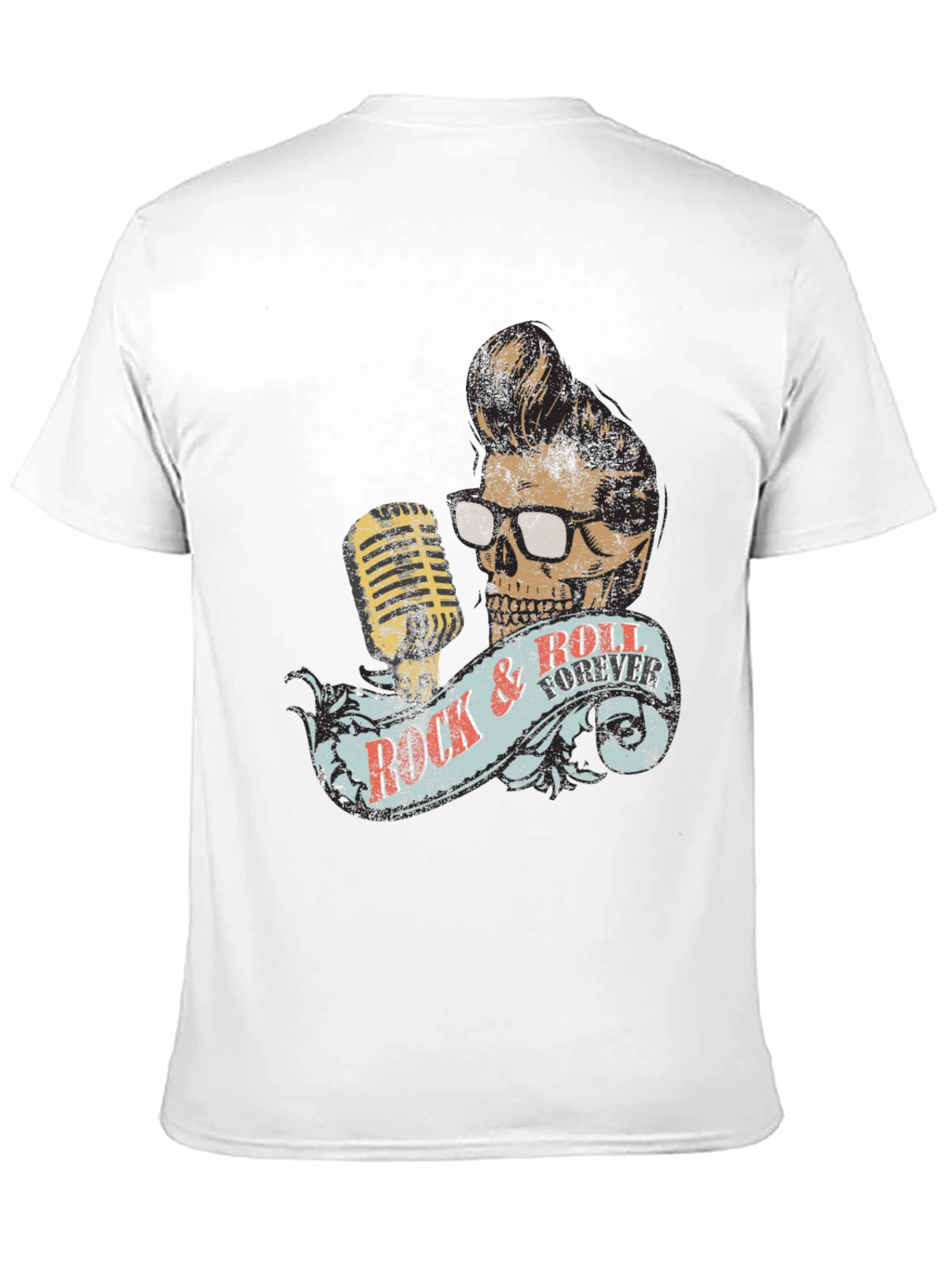 Rock & Roll Forever Skull Graphic T-Shirt