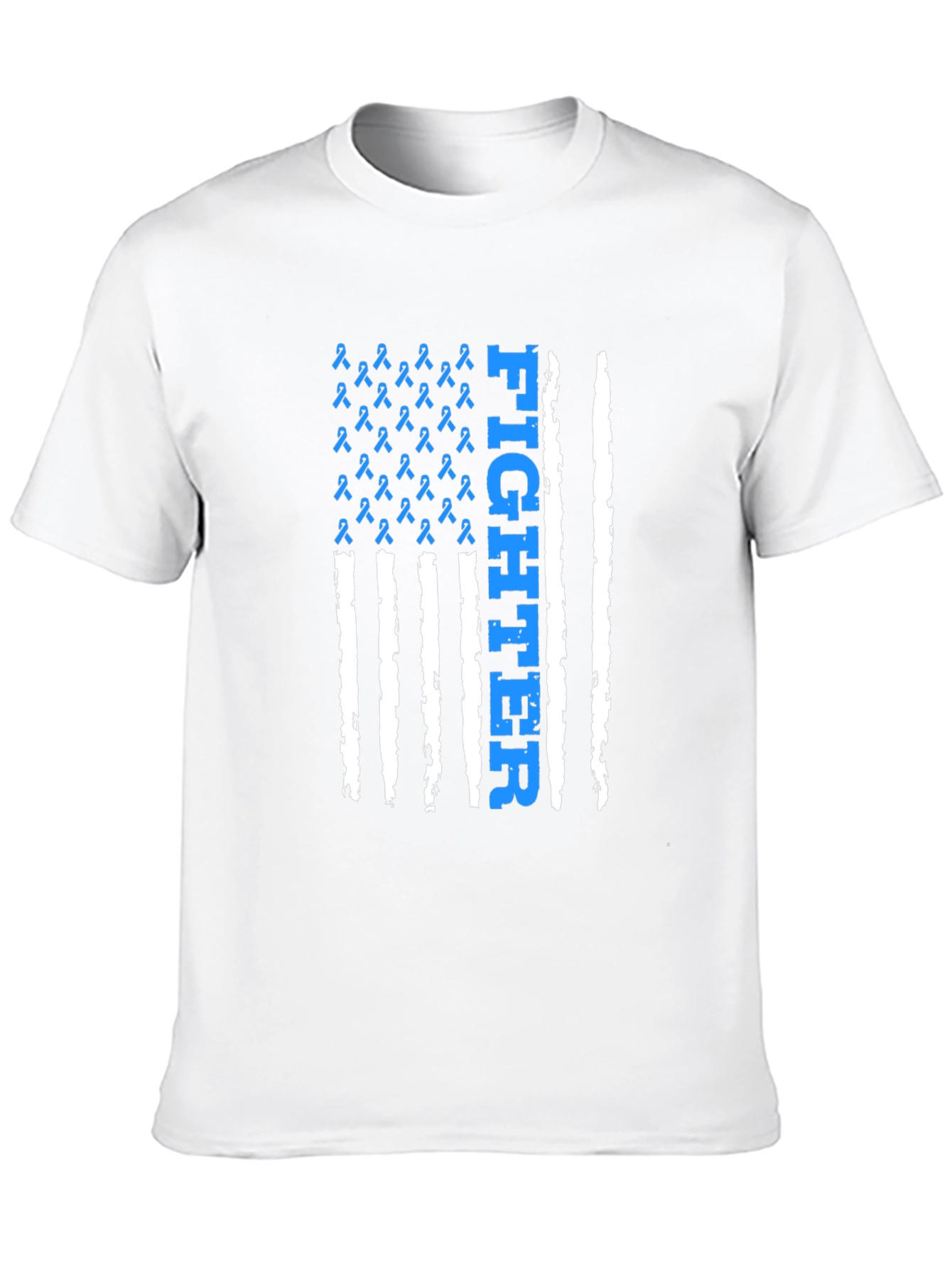 Fighter Ribbon American Flag Graphic T-Shirt