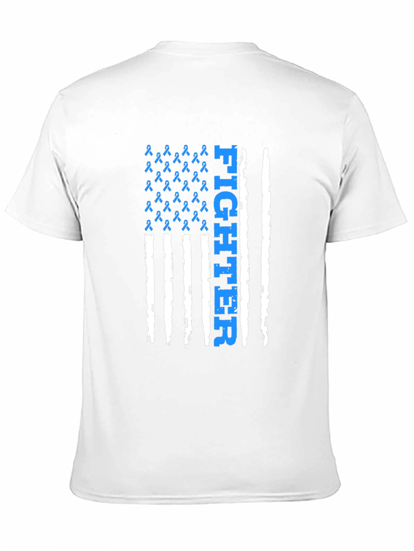 Fighter Ribbon American Flag Graphic T-Shirt