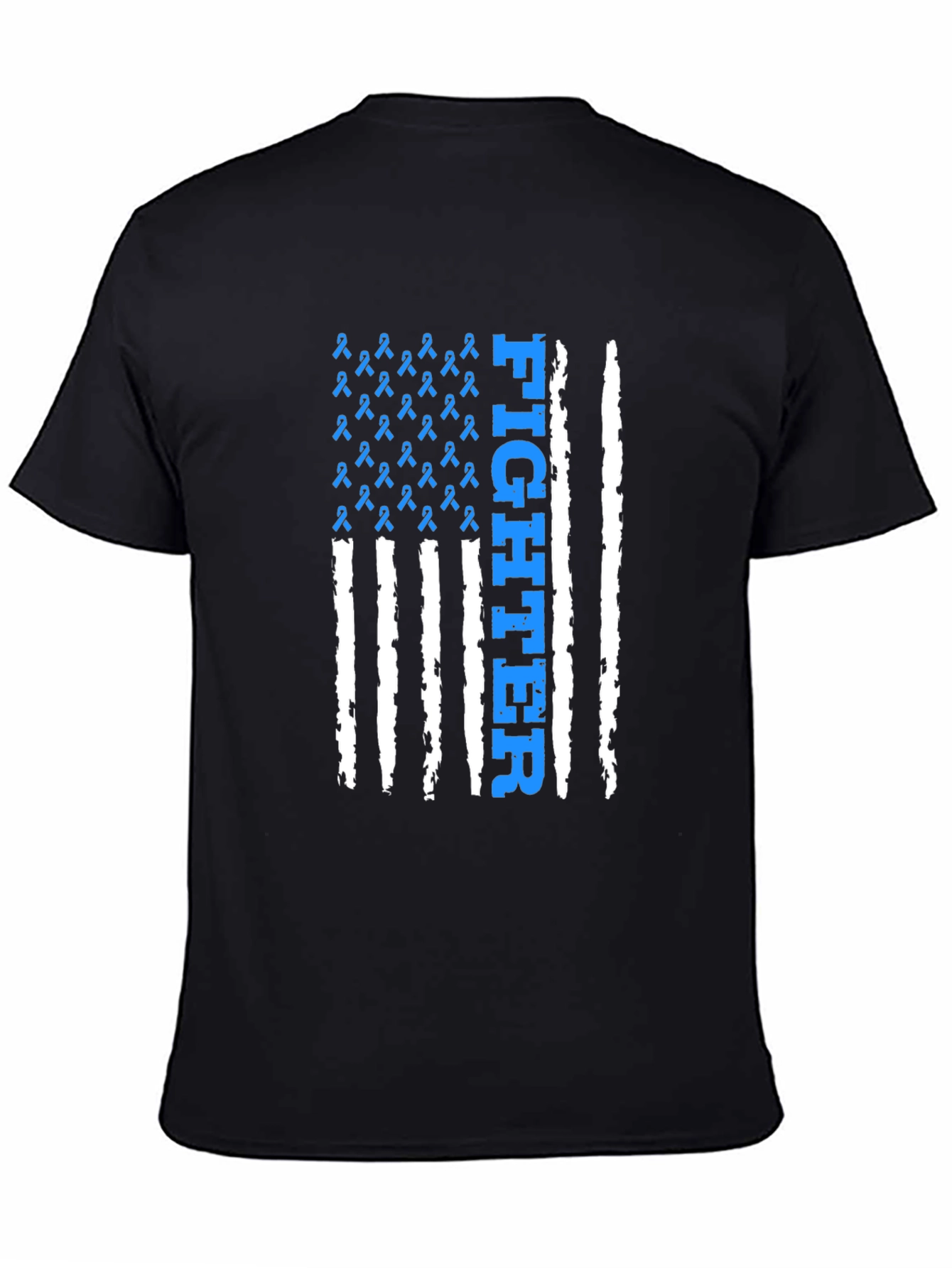 Fighter Ribbon American Flag Graphic T-Shirt