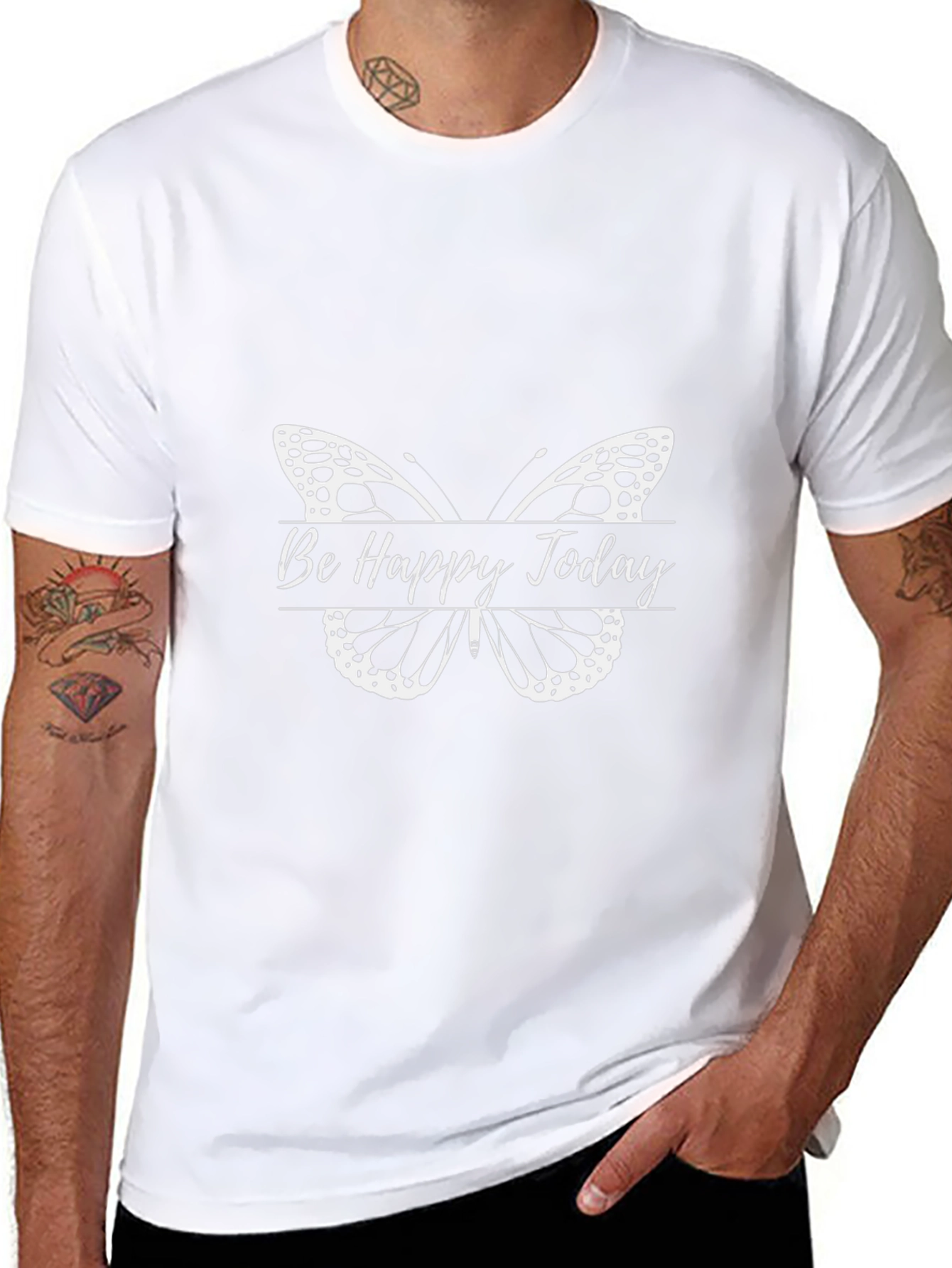 Be Happy Today Butterfly Graphic Tee
