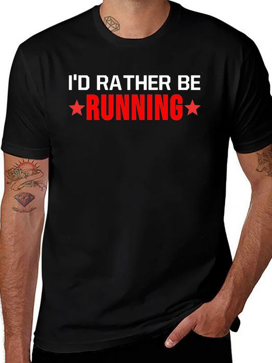 Id Rather Be Running Black T-Shirt