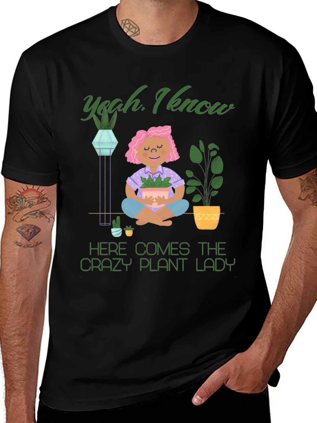 Crazy Plant Lady Graphic T-Shirt