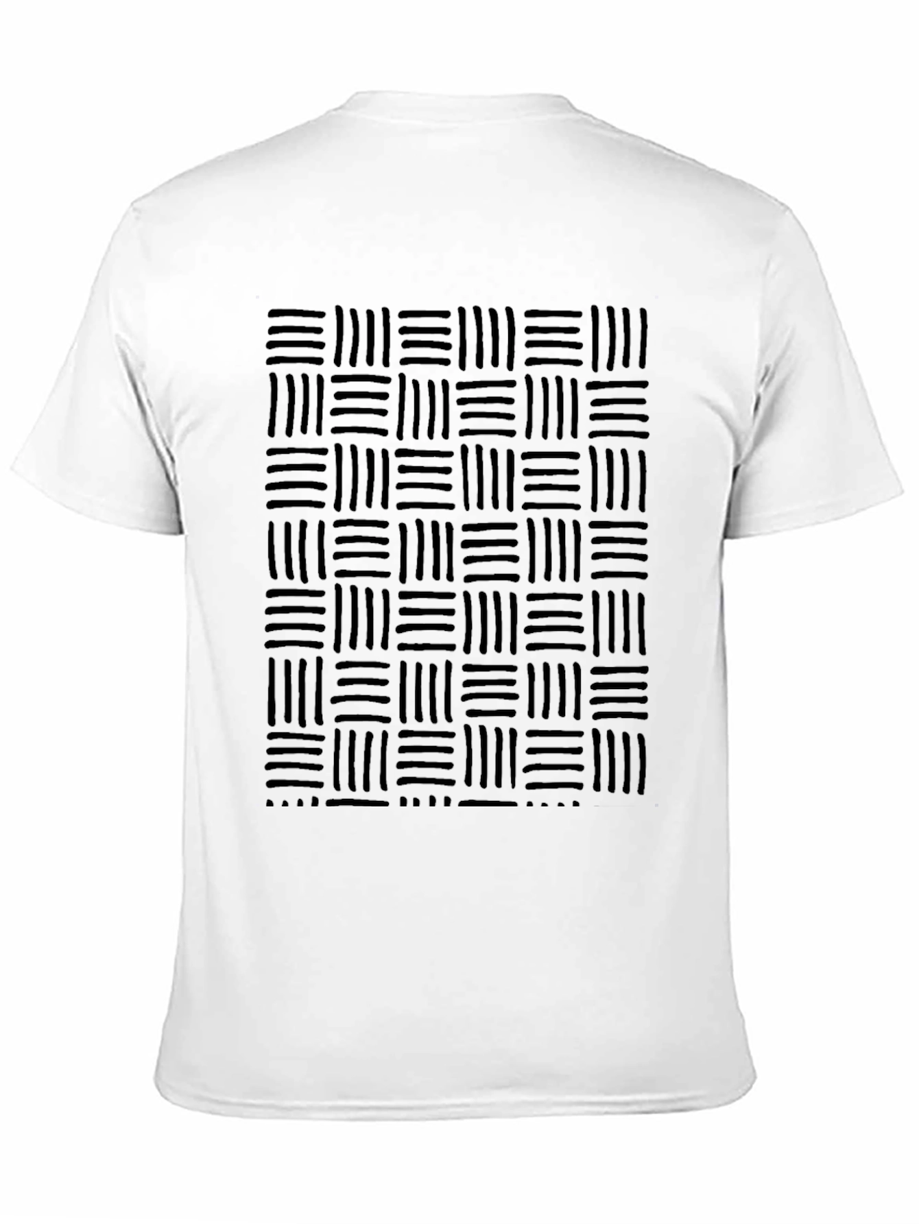 Modern Black Woven Pattern Tee