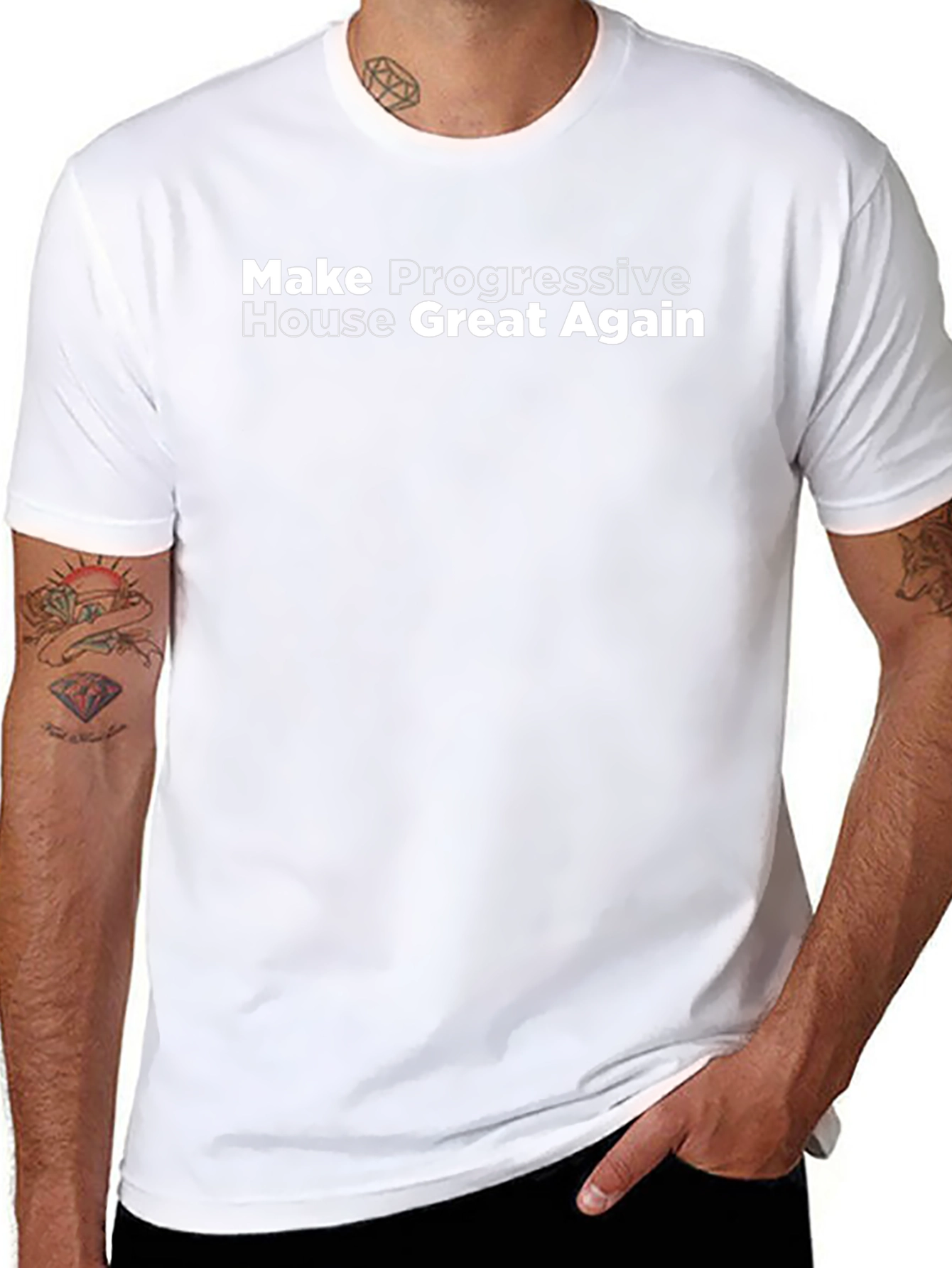 Make Progressive House Great Again Black T-Shirt