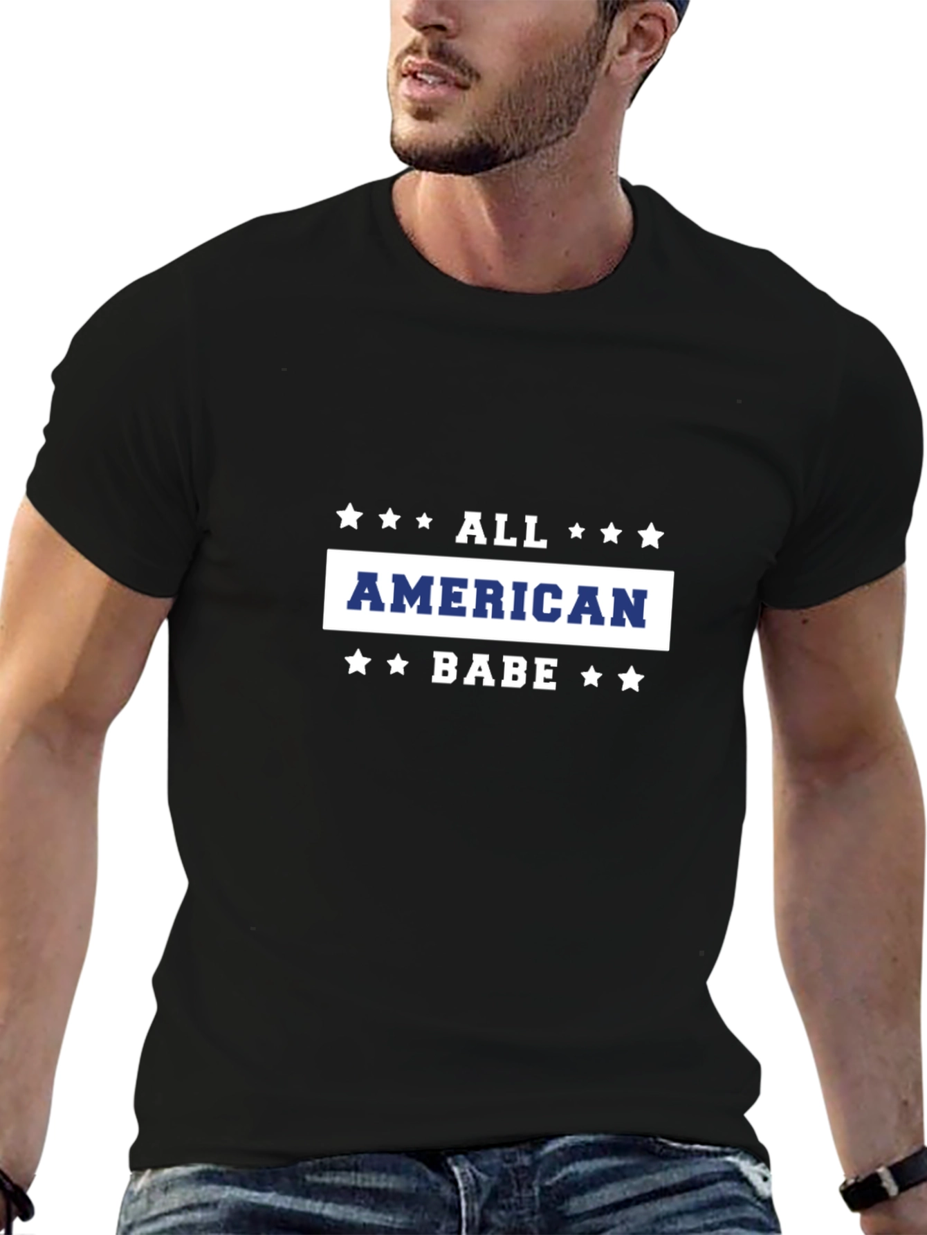 All American Babe Graphic Tee - Patriotic Style