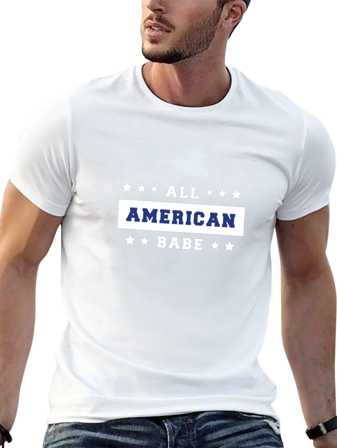 All American Babe Graphic Tee - Patriotic Style