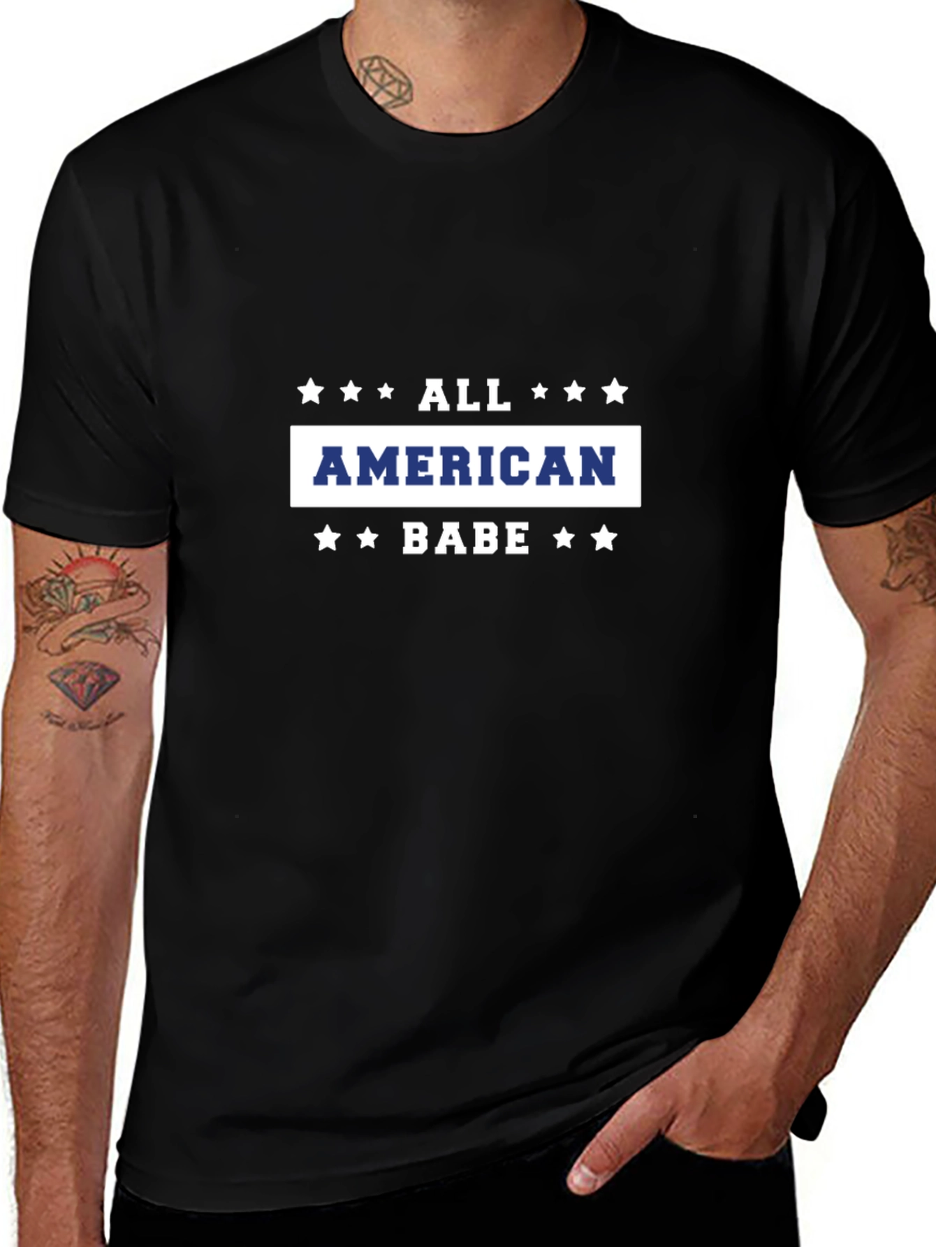 All American Babe Graphic Tee - Patriotic Style