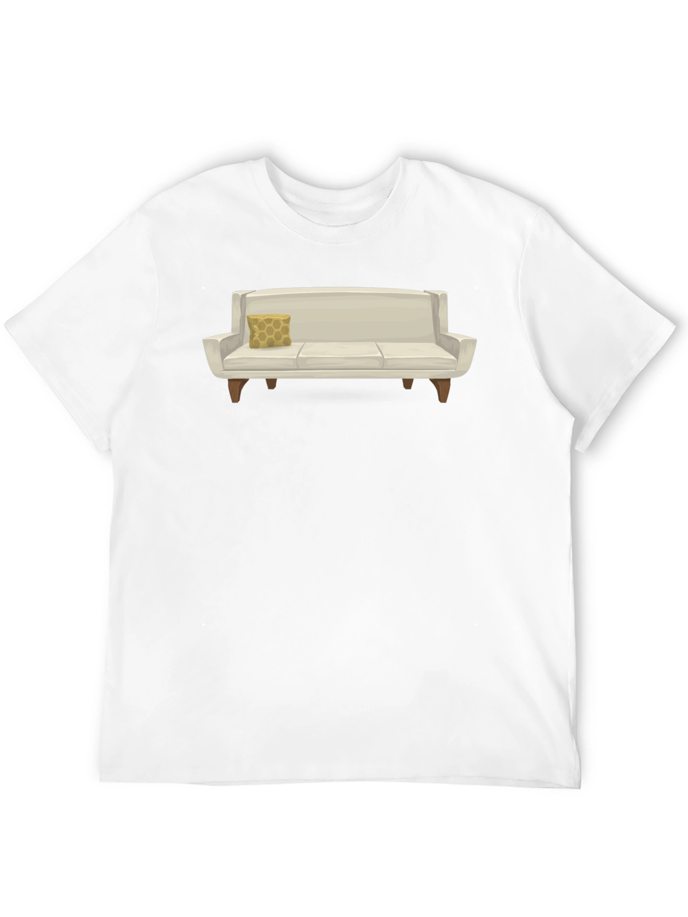 Modern Couch Graphic Tee - Comfortable Black T-Shirt