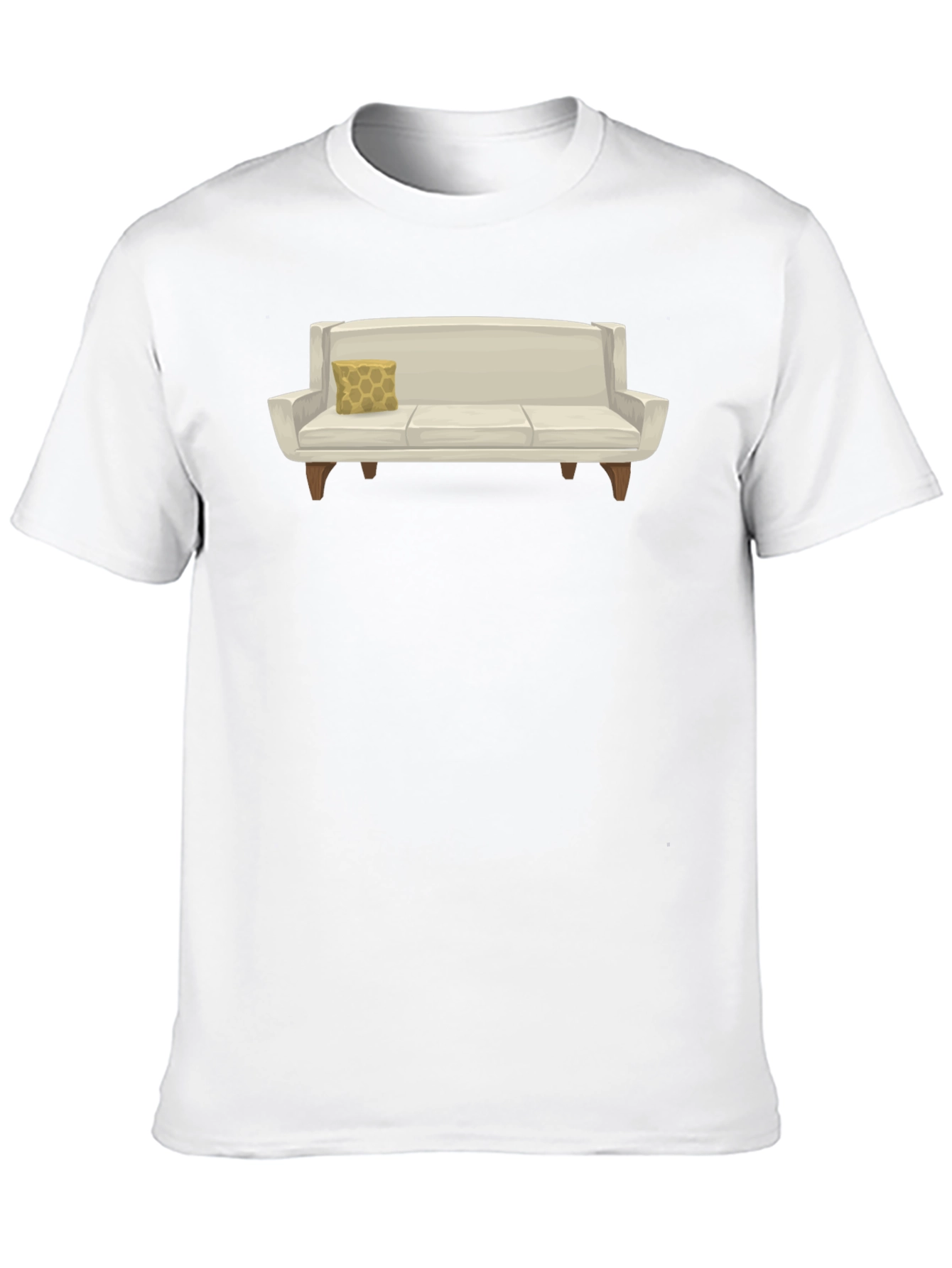 Modern Couch Graphic Tee - Comfortable Black T-Shirt