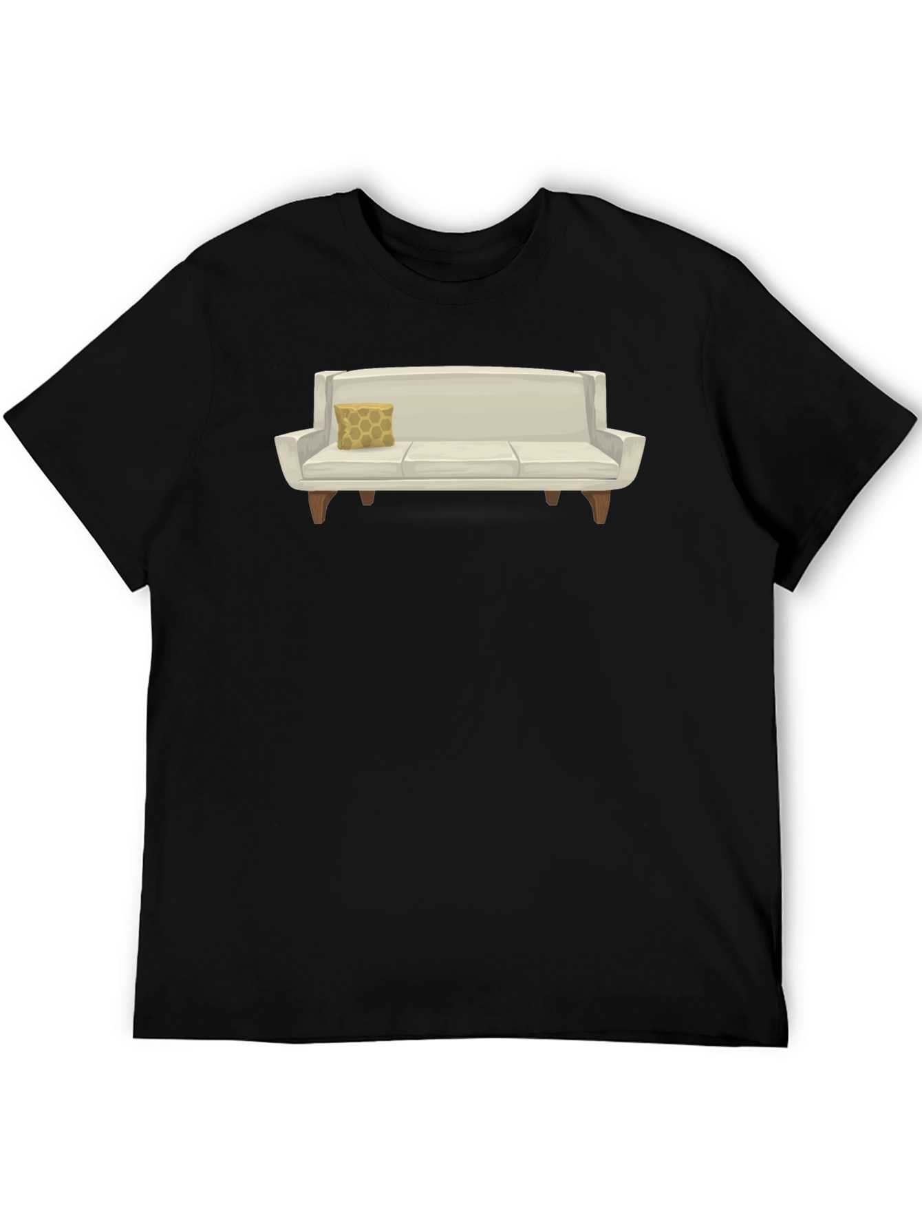 Modern Couch Graphic Tee - Comfortable Black T-Shirt