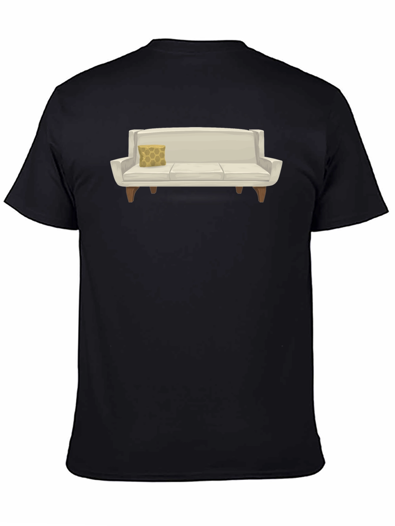 Modern Couch Graphic Tee - Comfortable Black T-Shirt