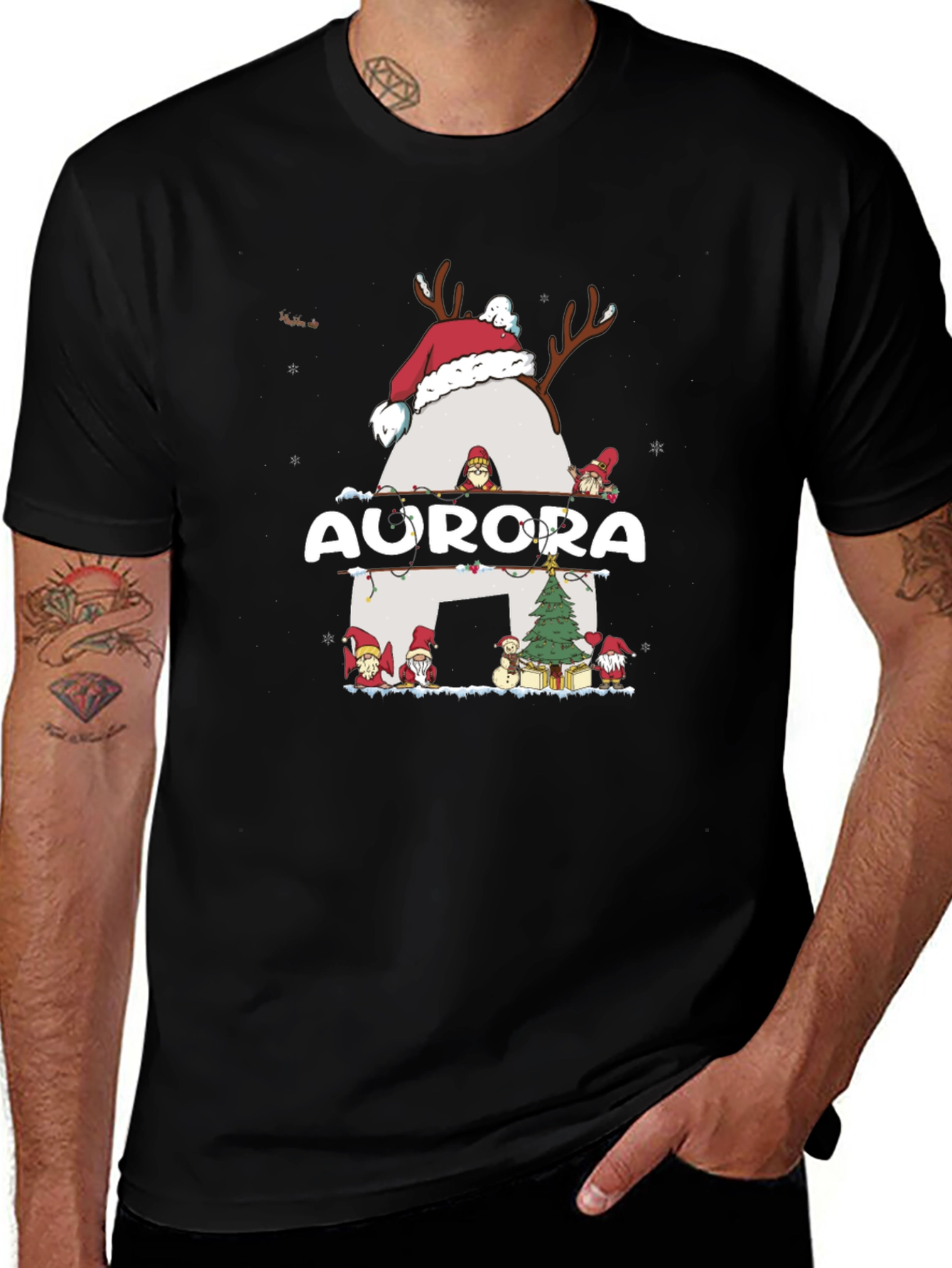 Aurora Christmas Gnome T-Shirt