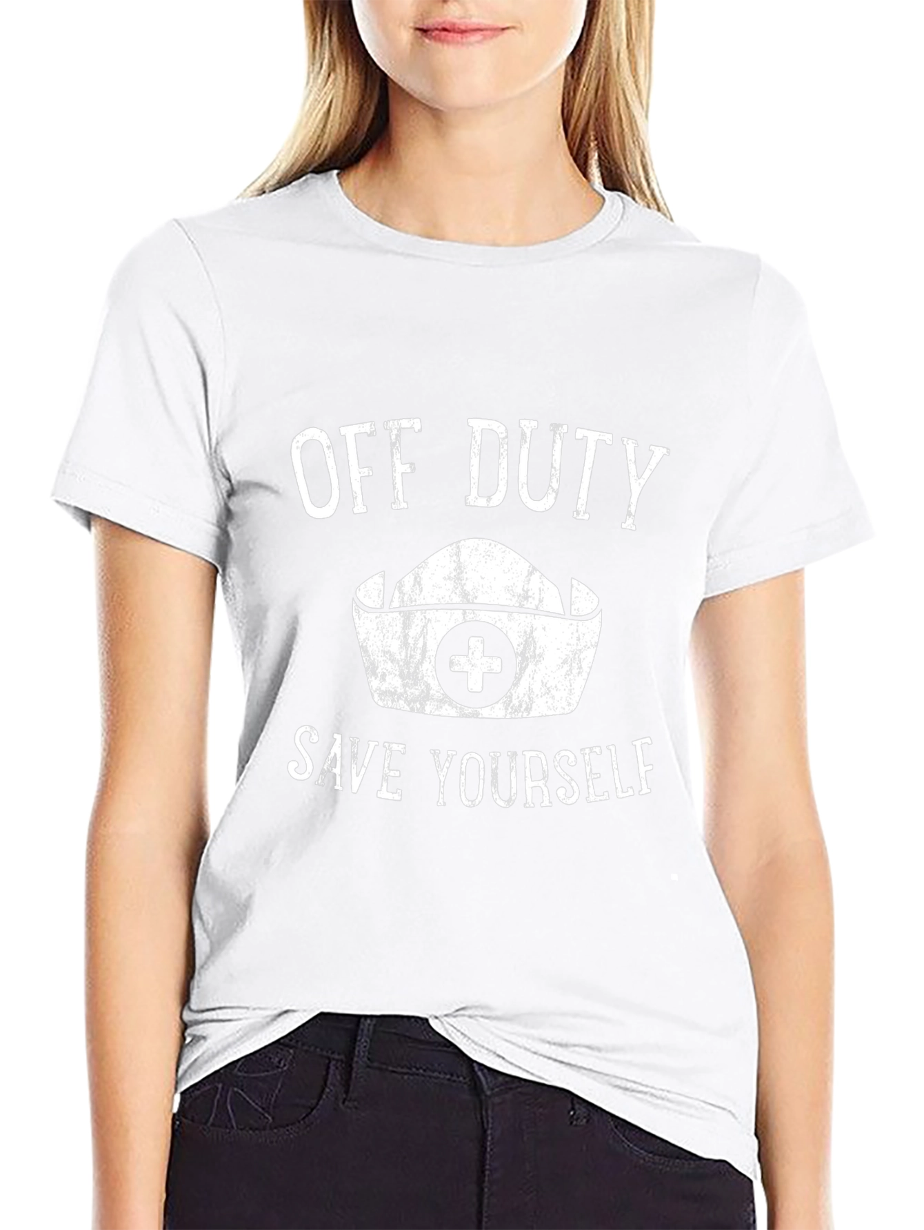 Off Duty Save Yourself Black T-Shirt