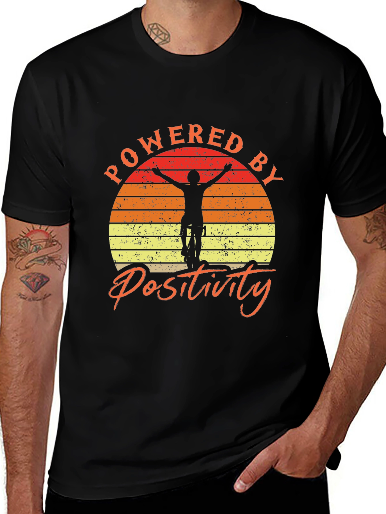 Powered by Positivity Graphic Tee - Mountain Bike