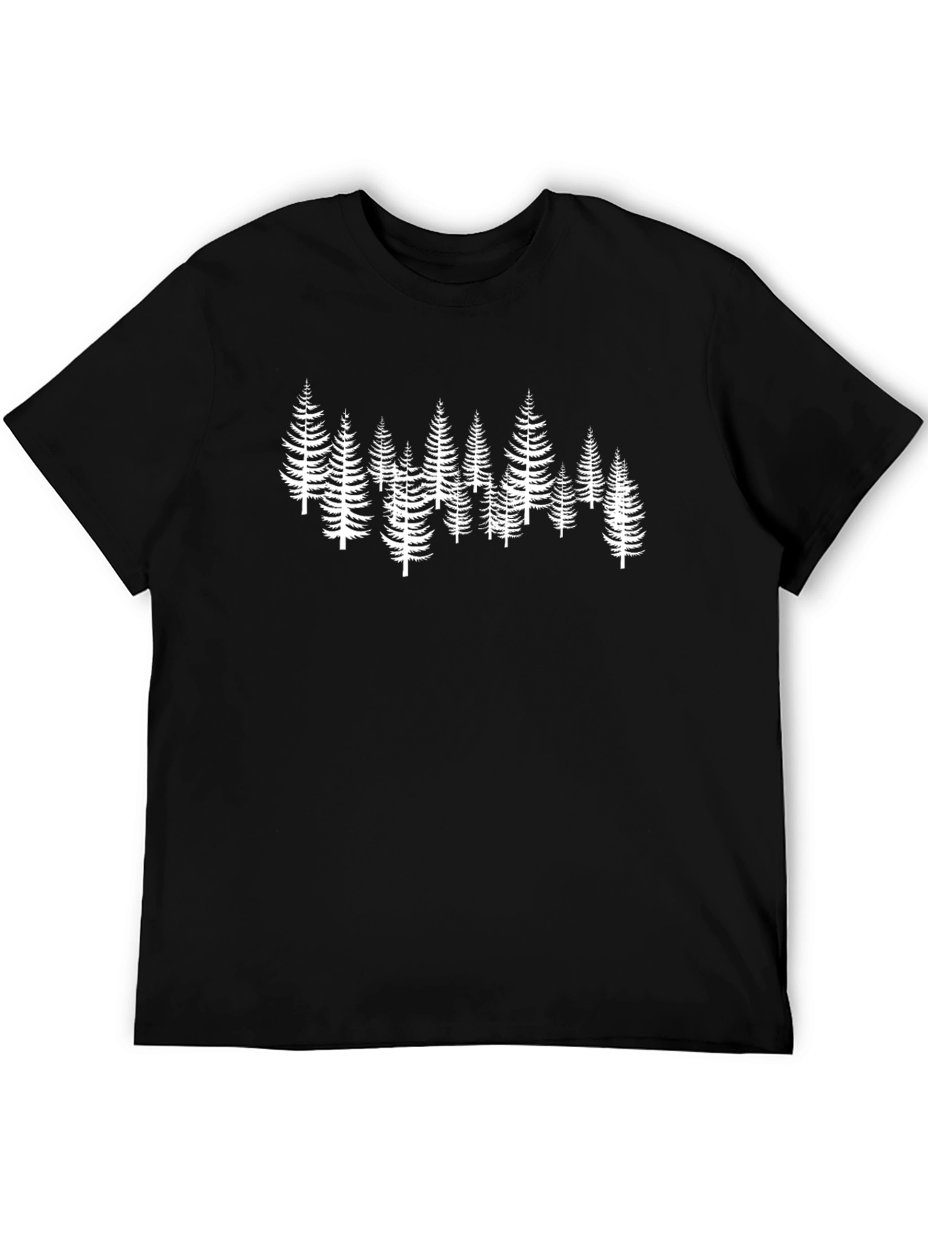 Forest Graphic Tee - Black Cotton T-Shirt