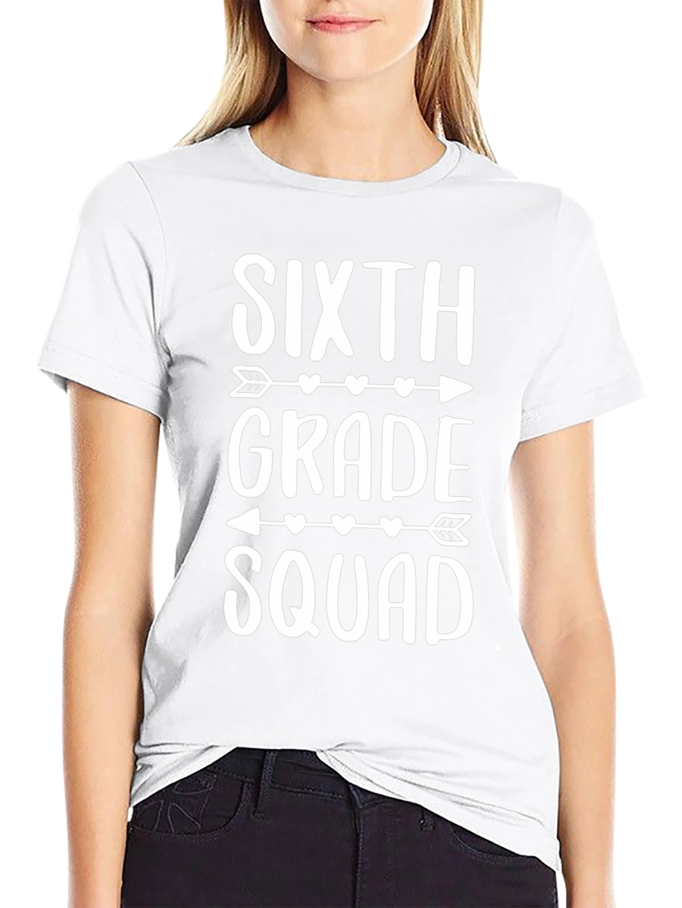 Sixth Grade Squad T-Shirt - Arrow Heart Design