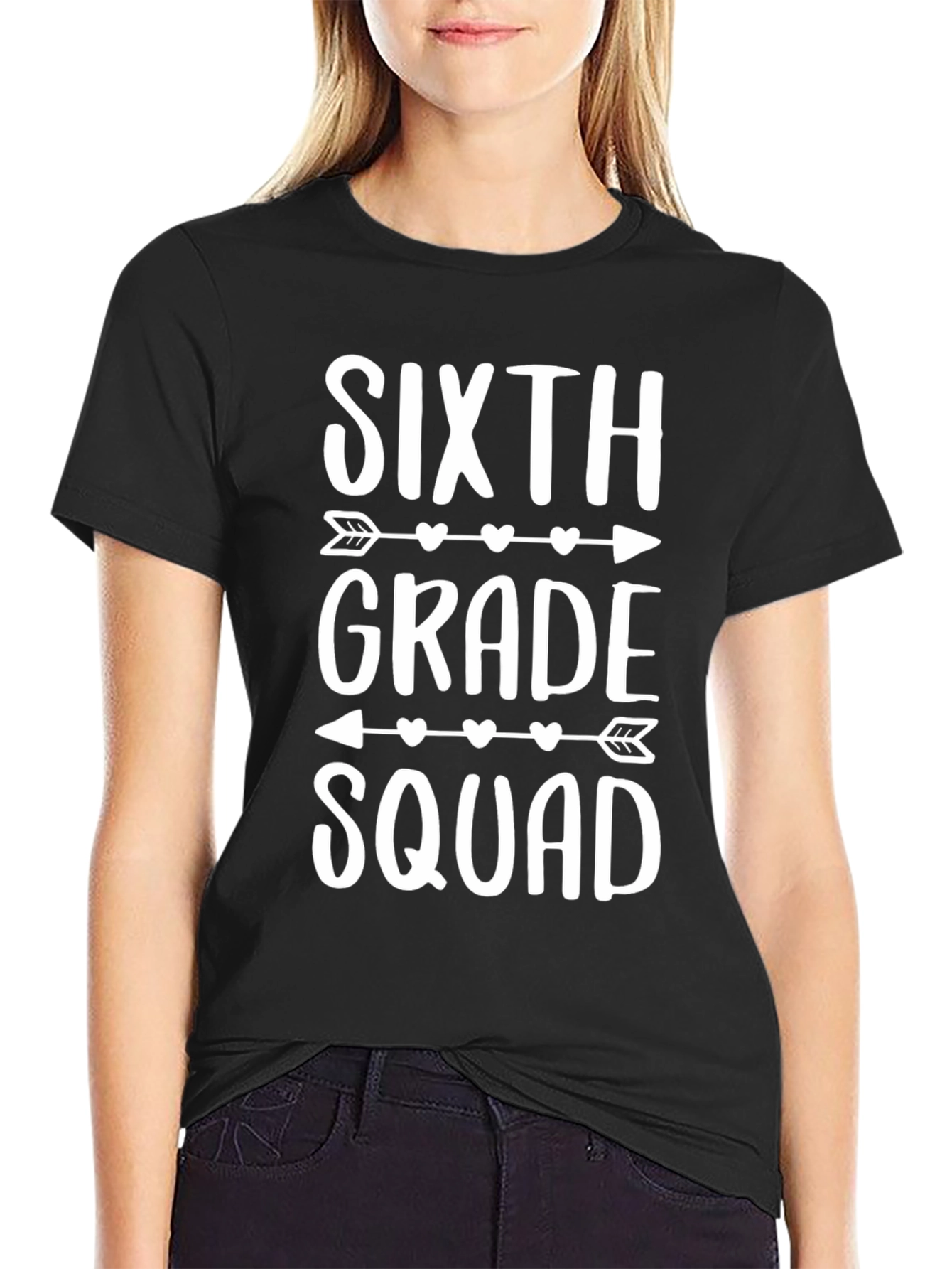 Sixth Grade Squad T-Shirt - Arrow Heart Design