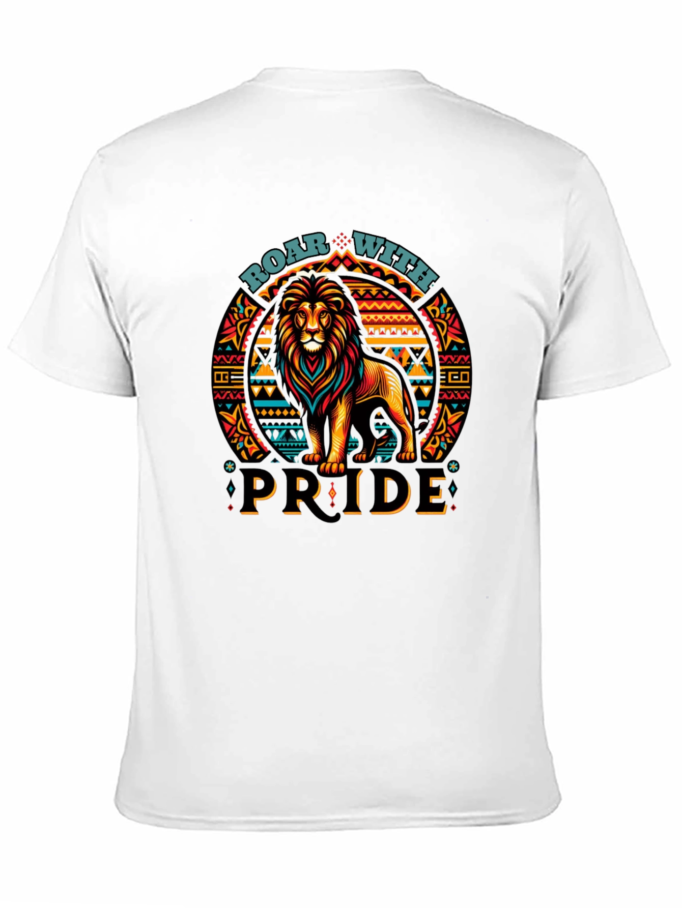 Roar With Pride Lion Graphic Tee - Black