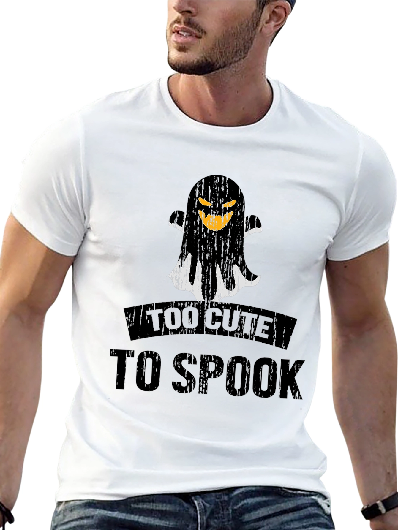 Too Cute to Spook Halloween Ghost T-Shirt