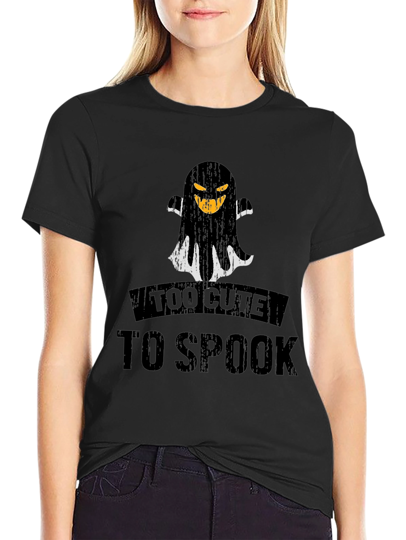 Too Cute to Spook Halloween Ghost T-Shirt