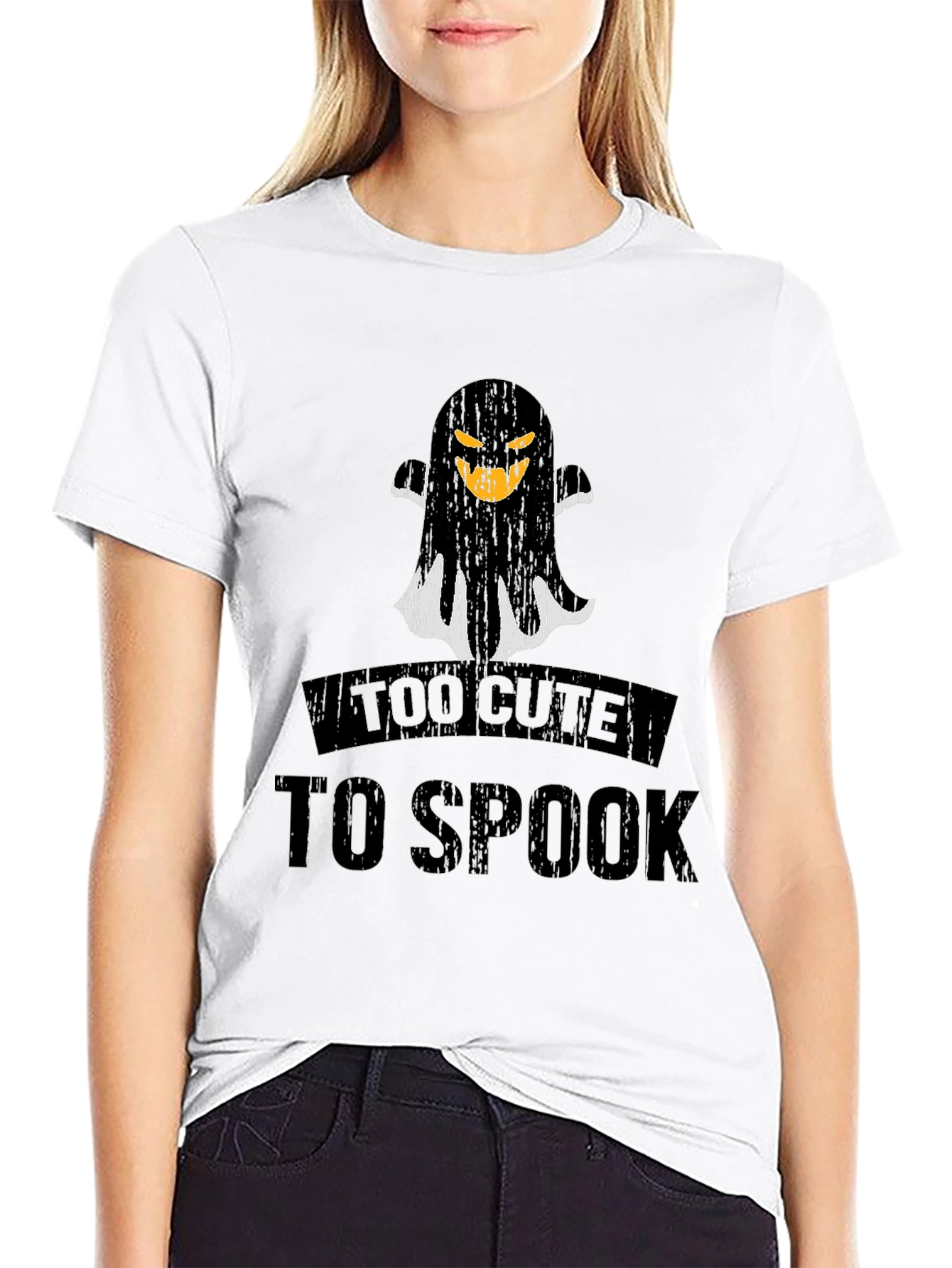 Too Cute to Spook Halloween Ghost T-Shirt