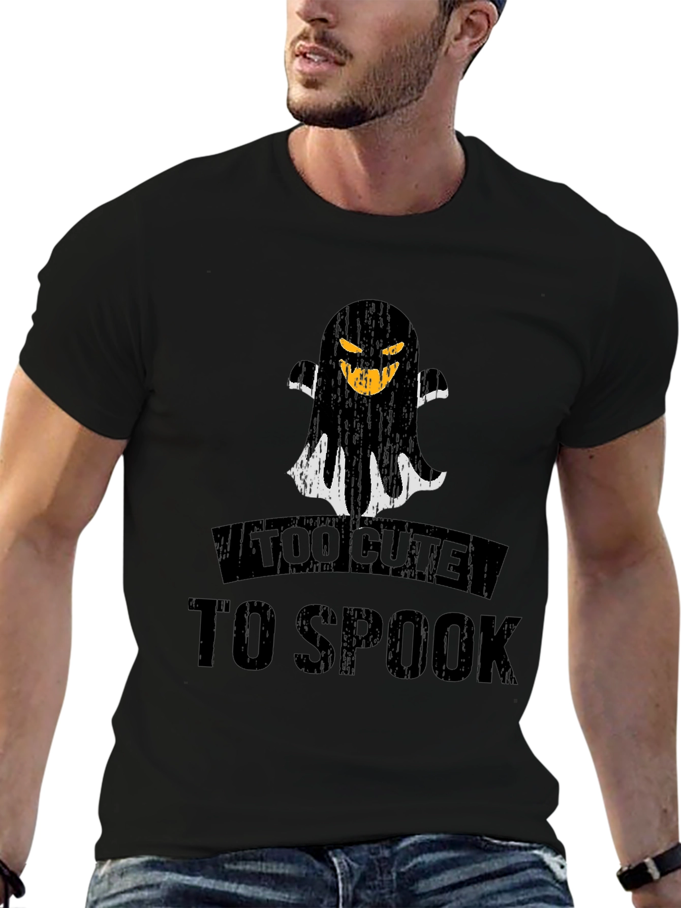 Too Cute to Spook Halloween Ghost T-Shirt