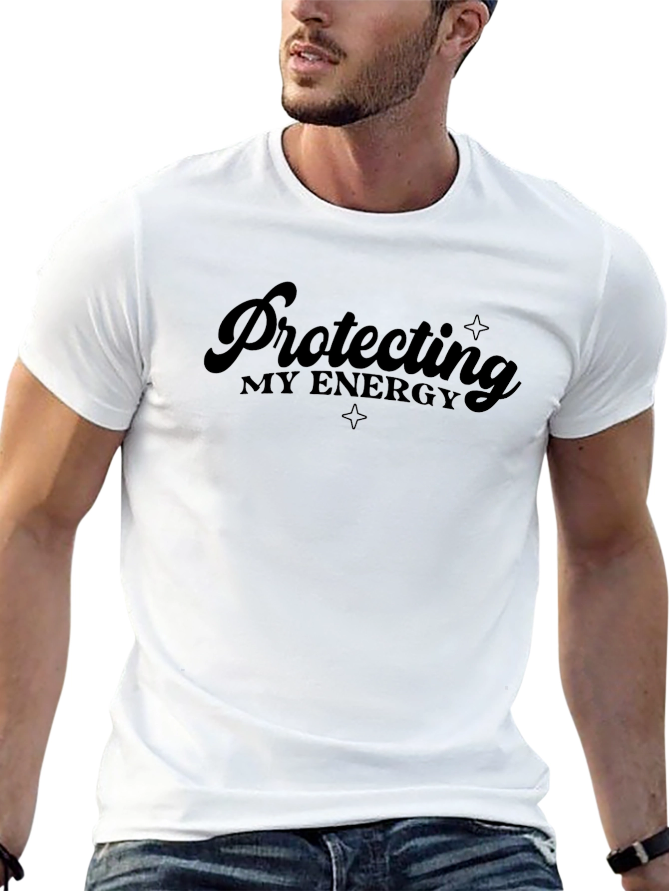 Protecting My Energy Black Graphic Tee