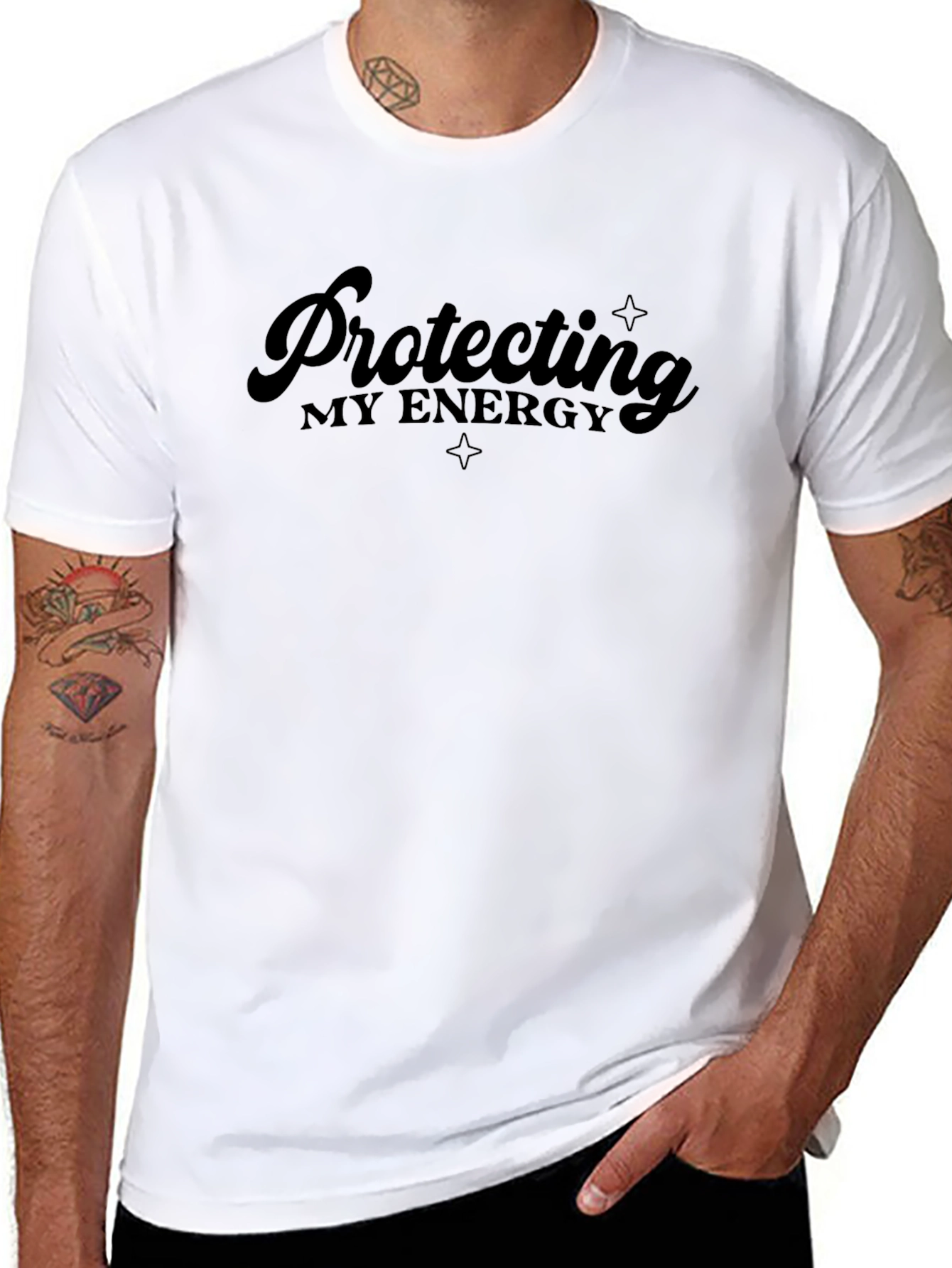 Protecting My Energy Black Graphic Tee