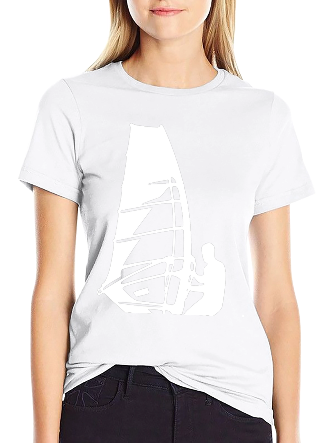 Windsurfing Graphic Tee - Cool Black T-Shirt