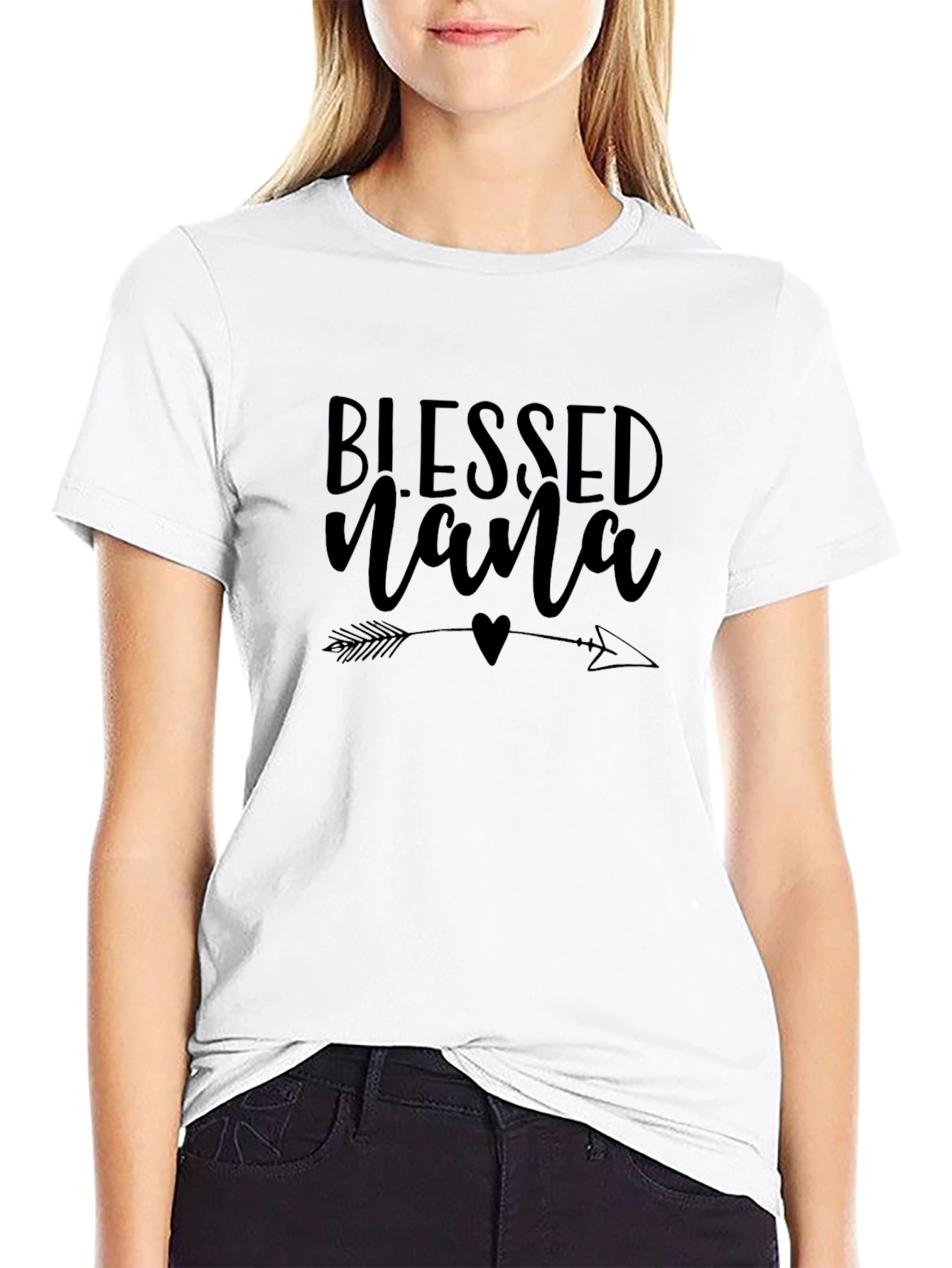 Blessed Nana Graphic Tee - Black
