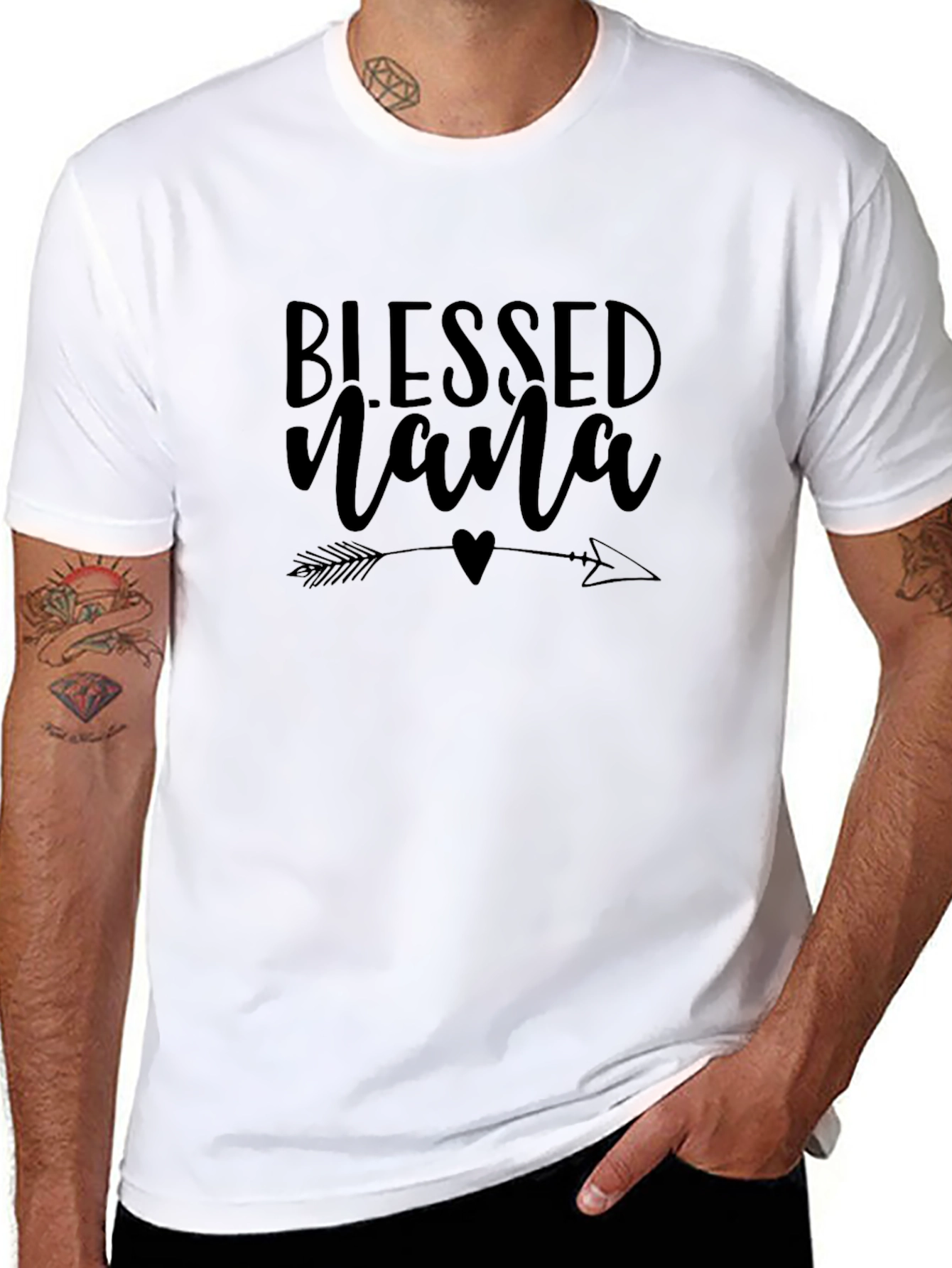 Blessed Nana Graphic Tee - Black